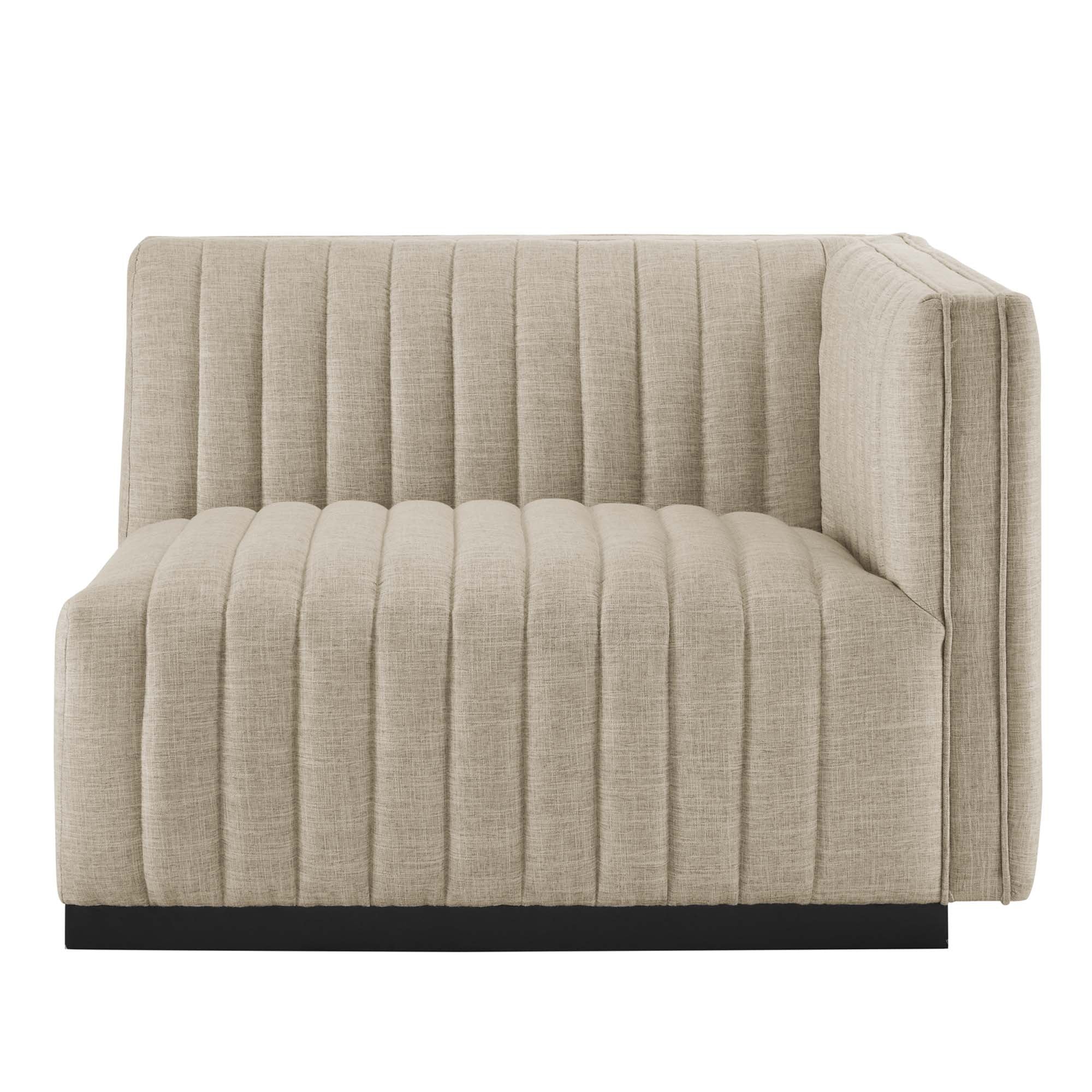 Conjure Channel Tufted Upholstered Fabric Loveseat