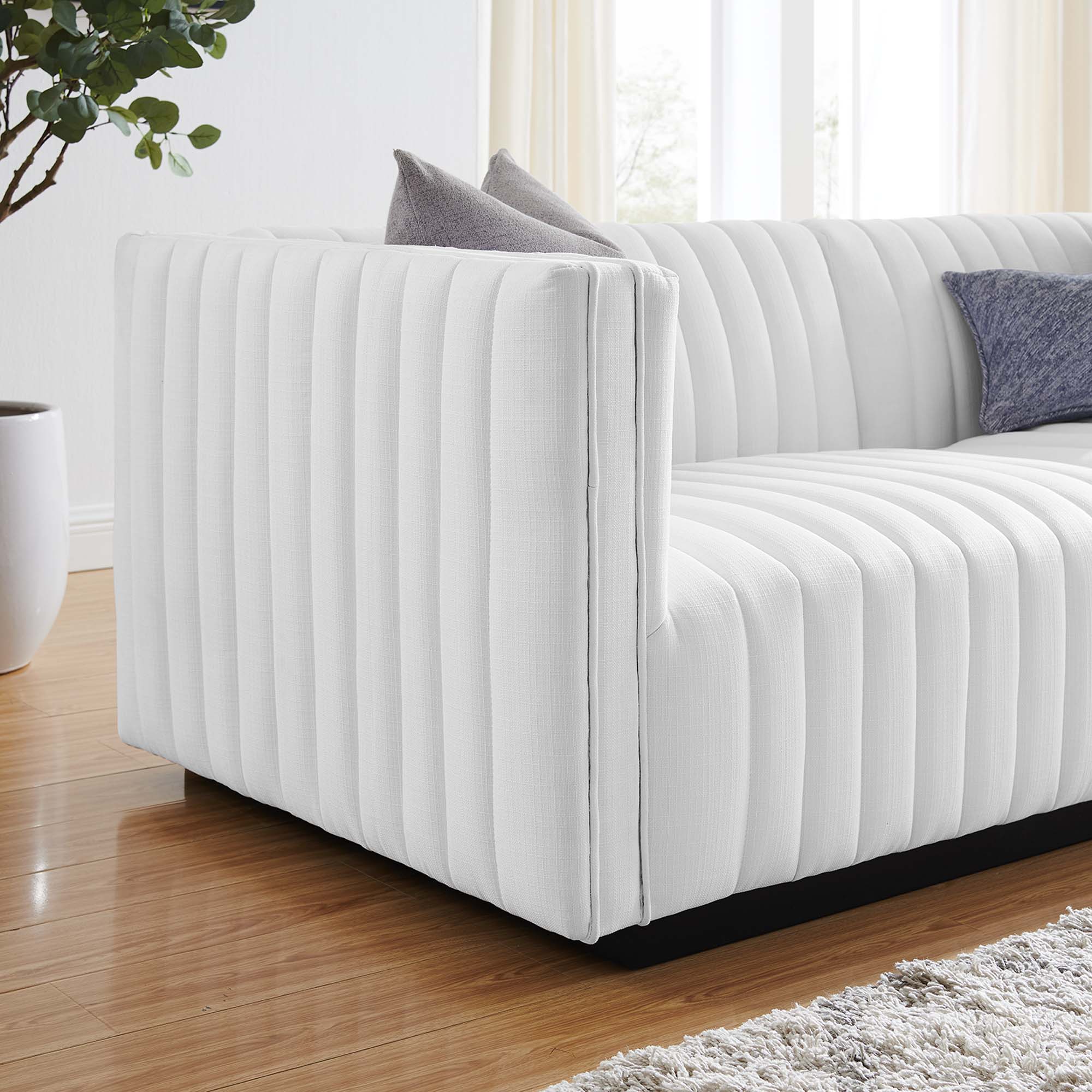 Chaise sans accoudoirs rembourrée en duvet Commix