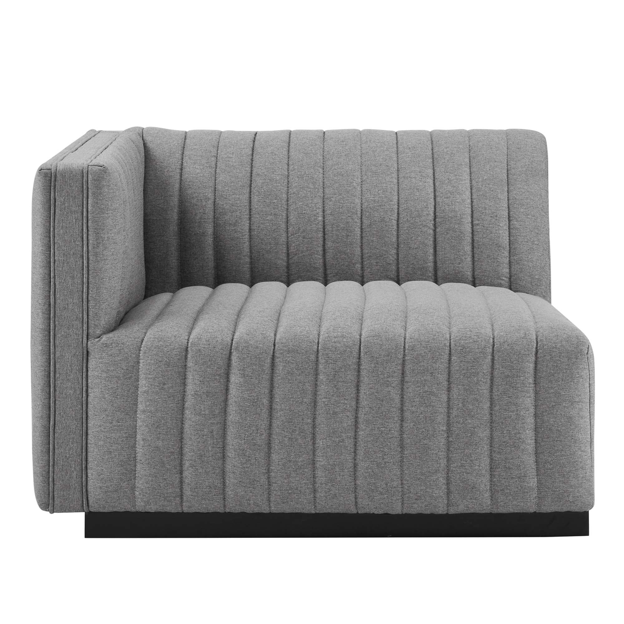 Conjure Channel Tufted Upholstered Fabric Sofa