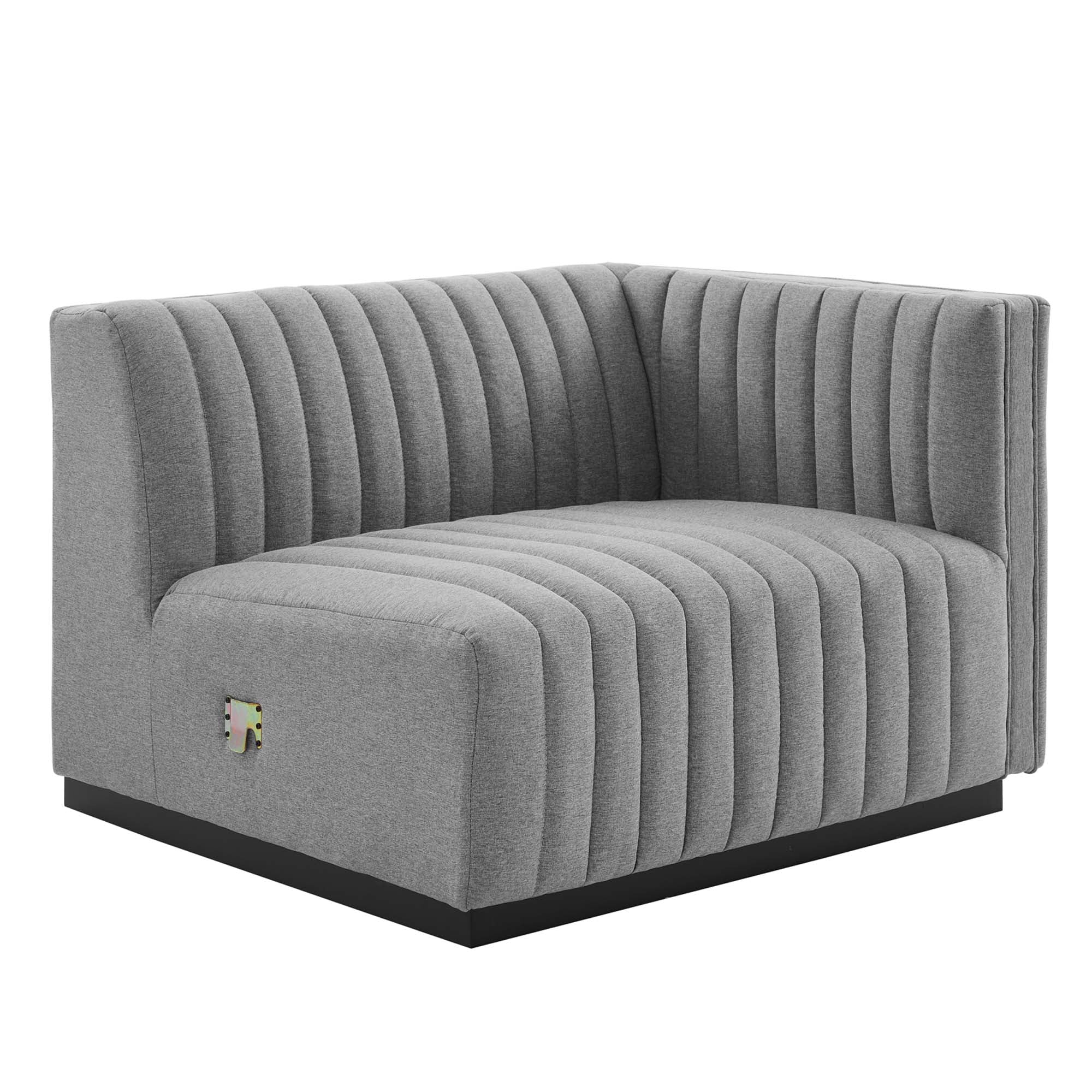 Conjure Channel Tufted Upholstered Fabric Sofa