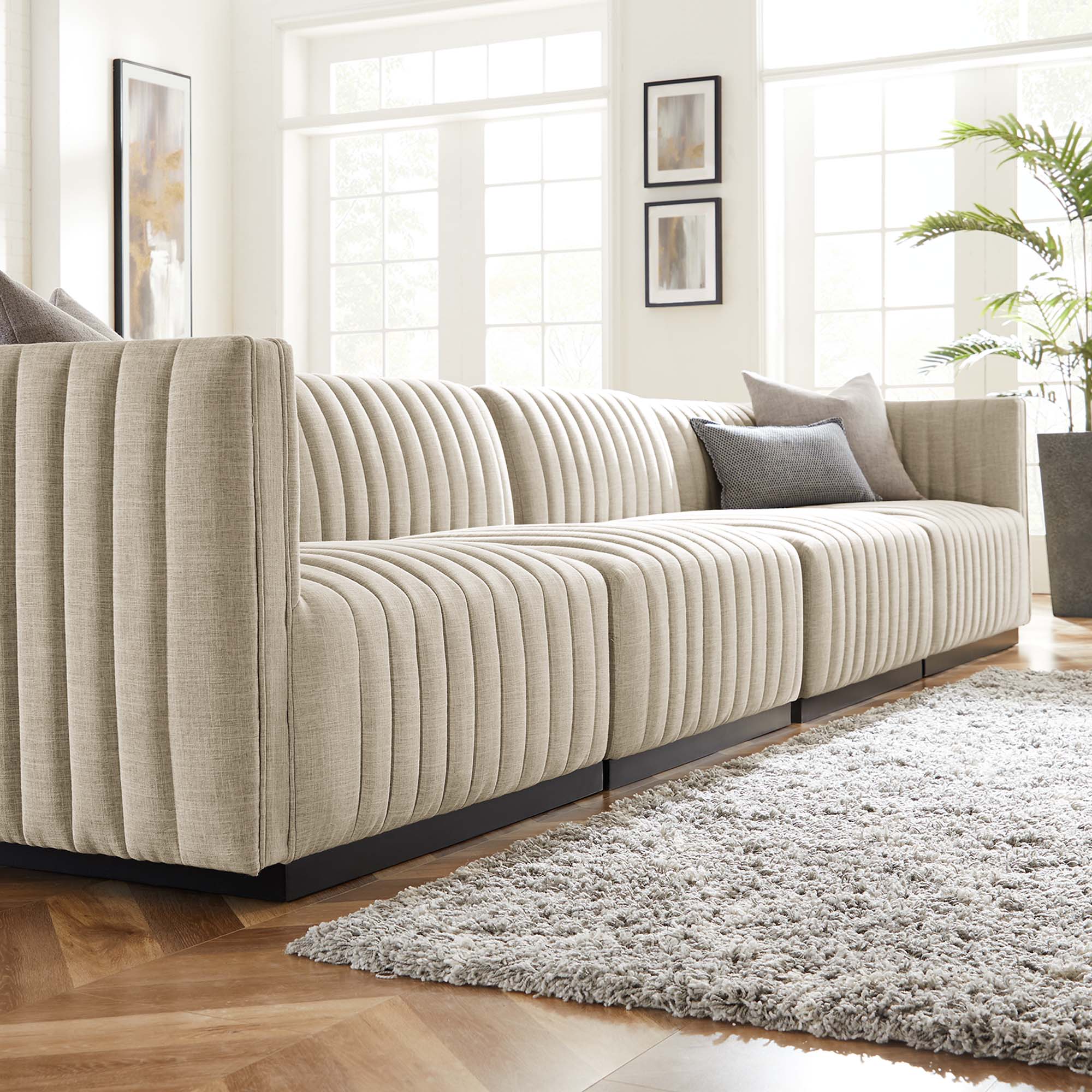 Chaise sans accoudoirs rembourrée en duvet Commix