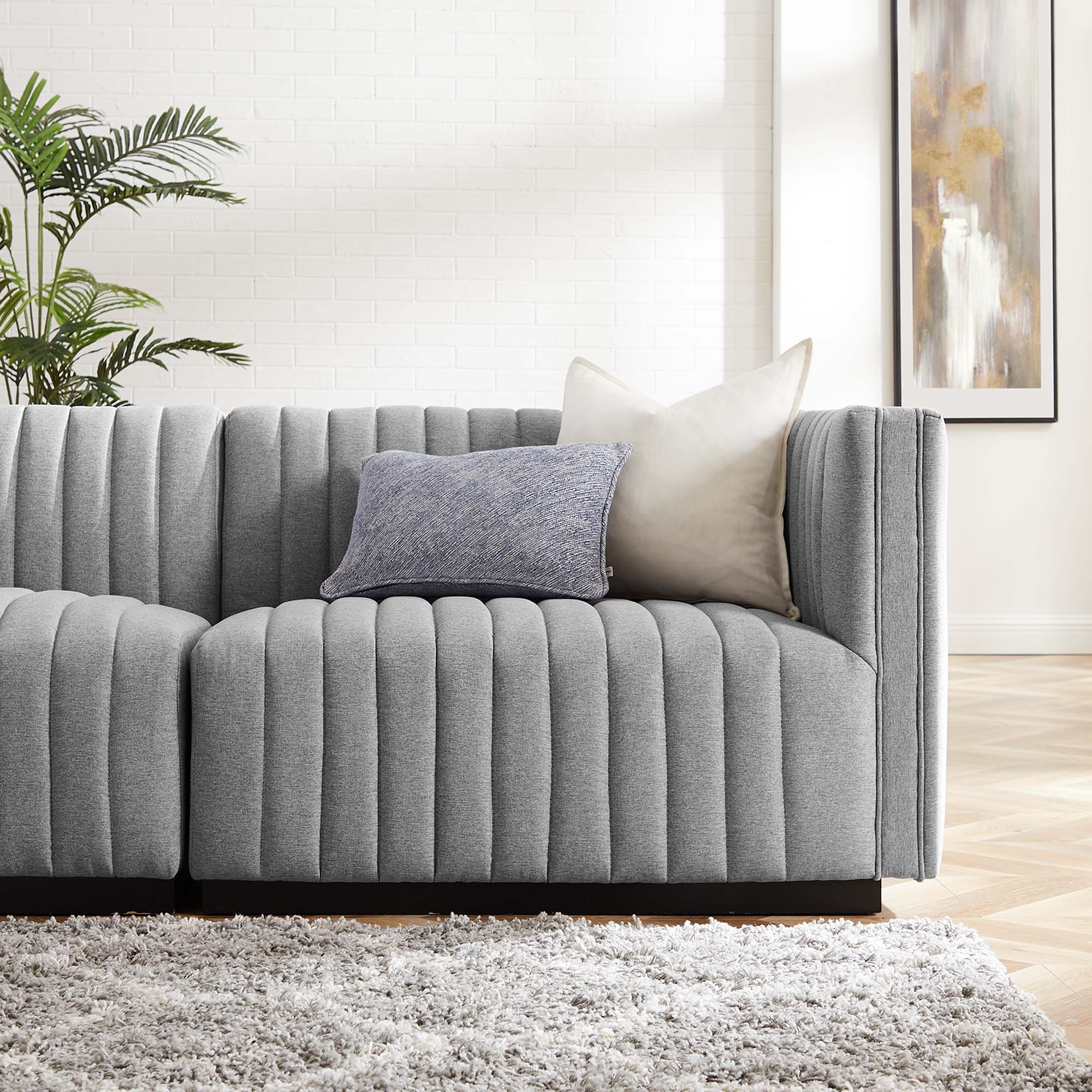 Chaise sans accoudoirs rembourrée en duvet Commix