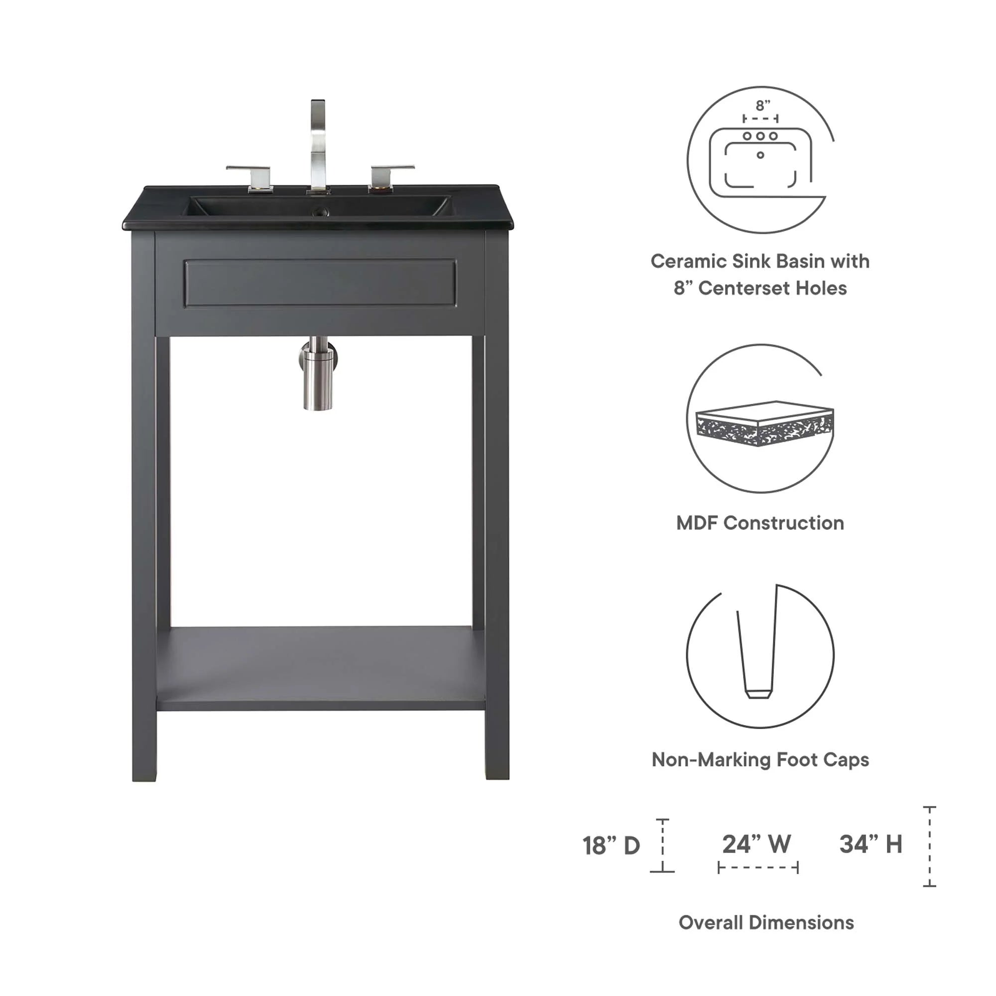 Altura Bathroom Vanity Basin Included