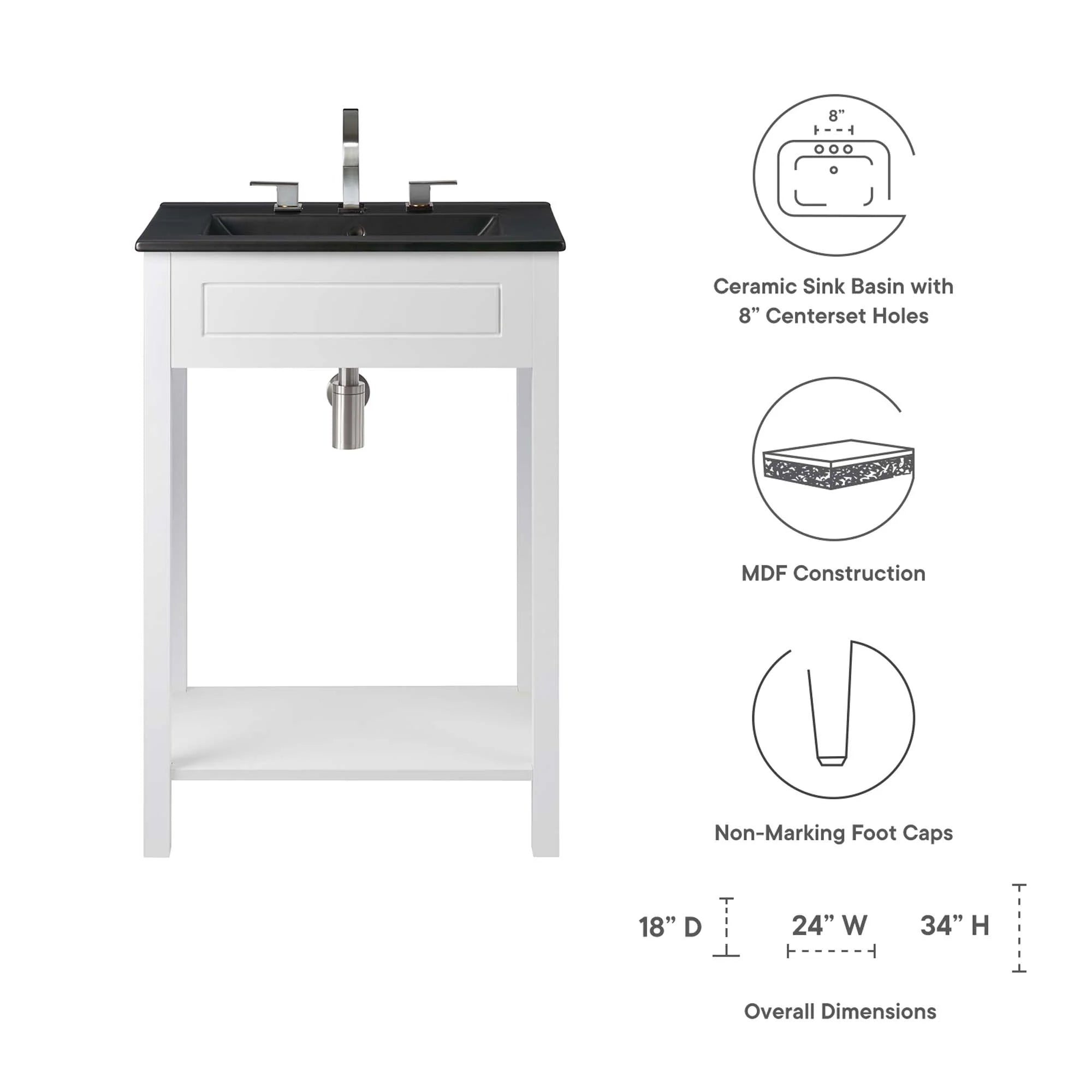 Altura Bathroom Vanity Basin Included