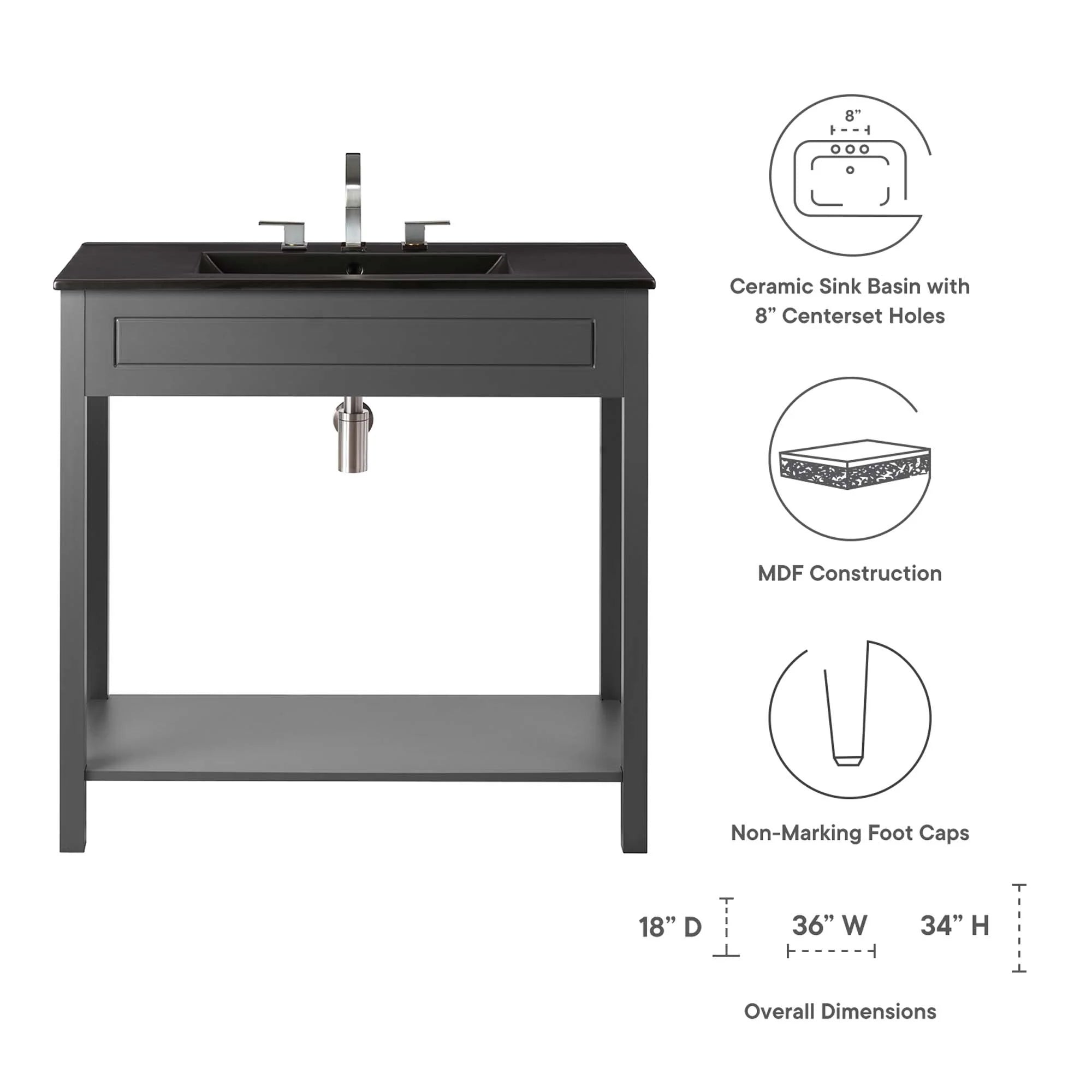 Altura Bathroom Vanity Basin Included