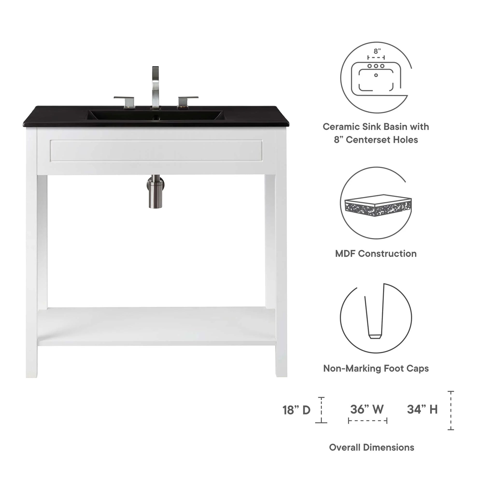 Altura Bathroom Vanity Basin Included