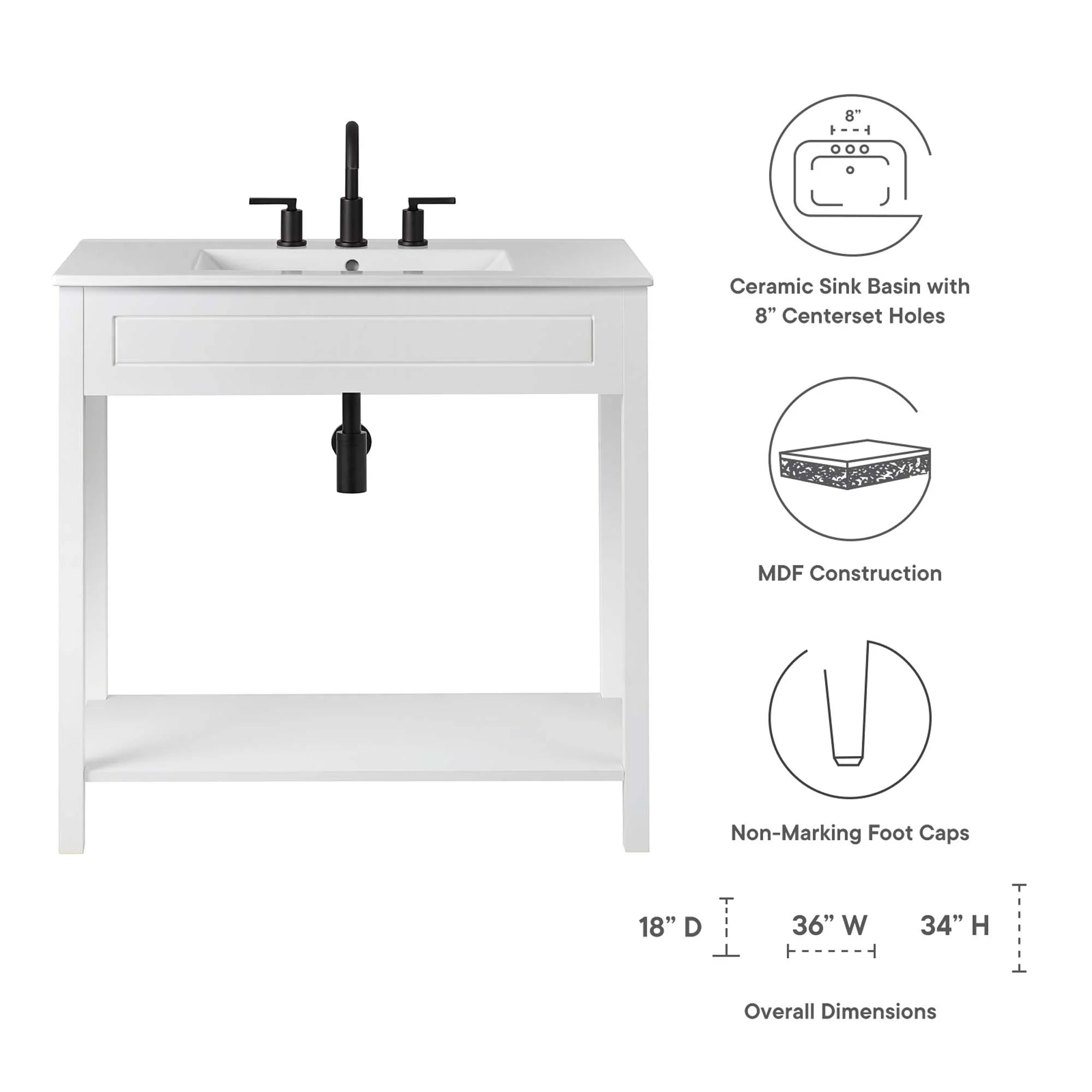 Altura Bathroom Vanity Basin Included