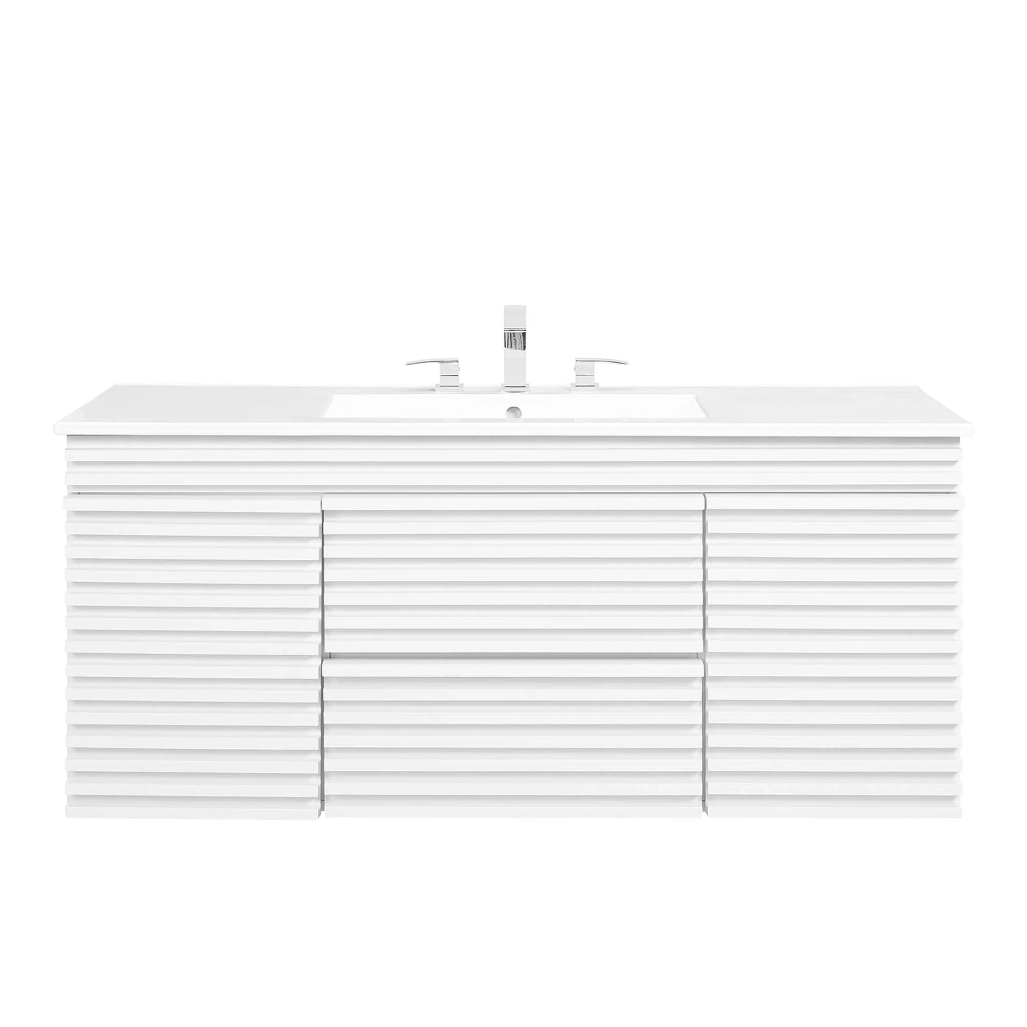 Meuble-lavabo mural pour salle de bain avec lavabo inclus