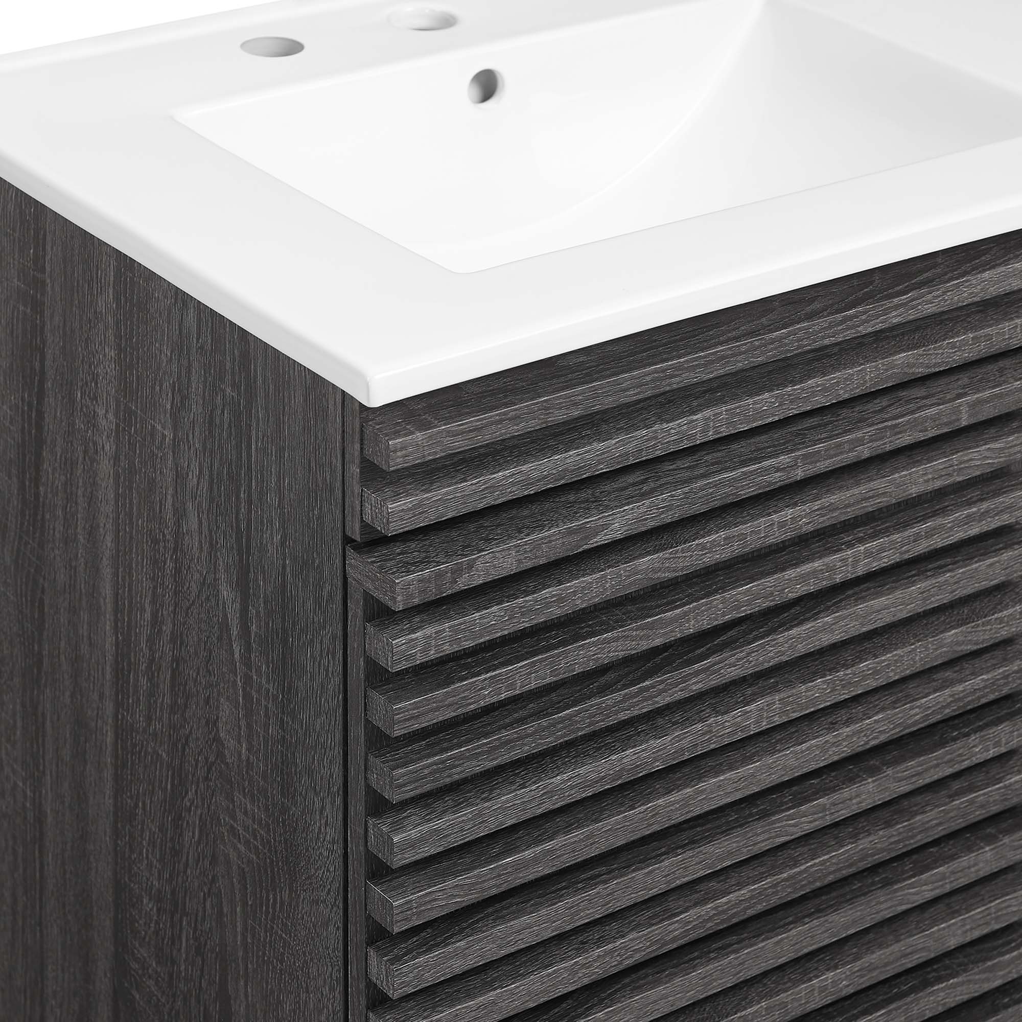 Render Wall-Mount Bathroom Vanity Basin Included