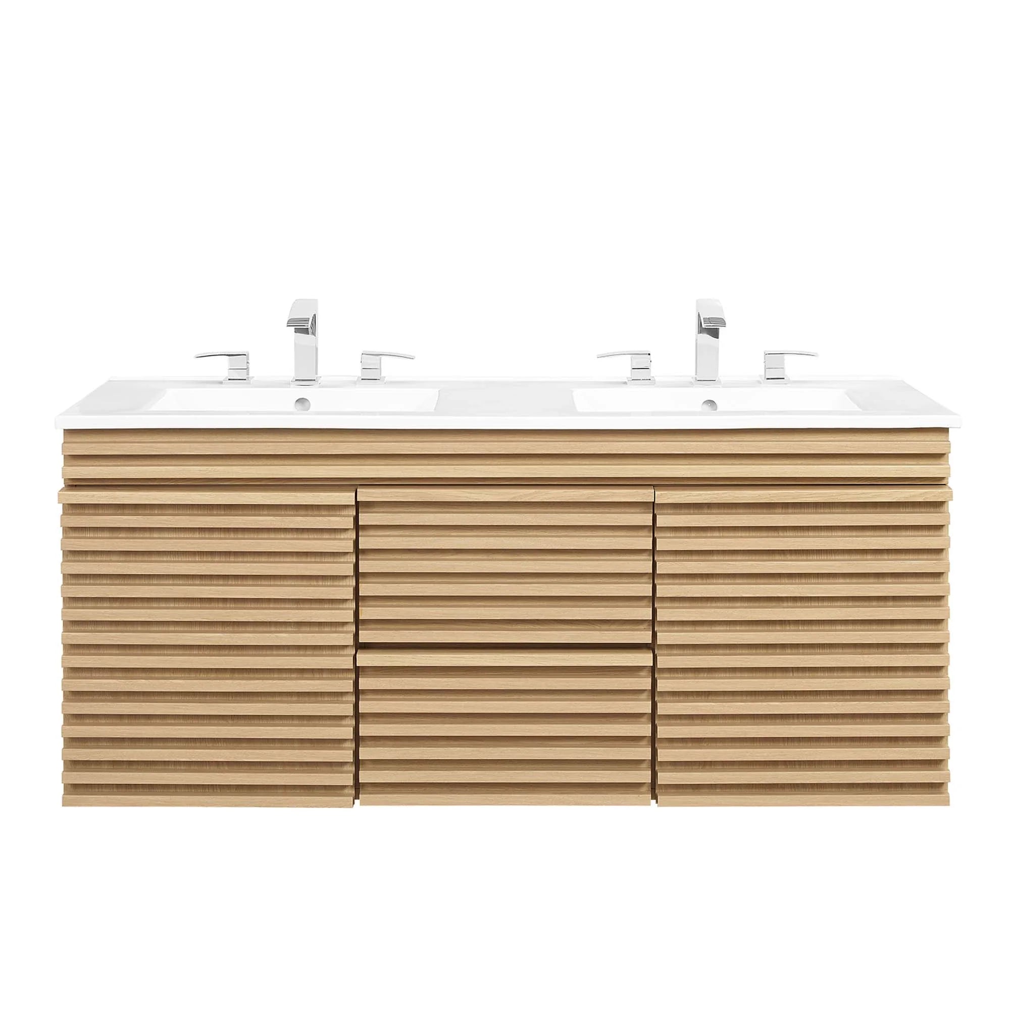 Meuble-lavabo mural pour salle de bain avec lavabo inclus