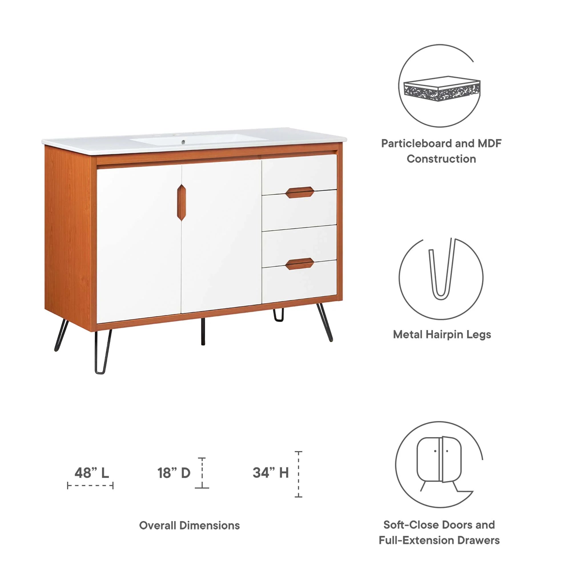 Energize Bathroom Vanity Basin Included