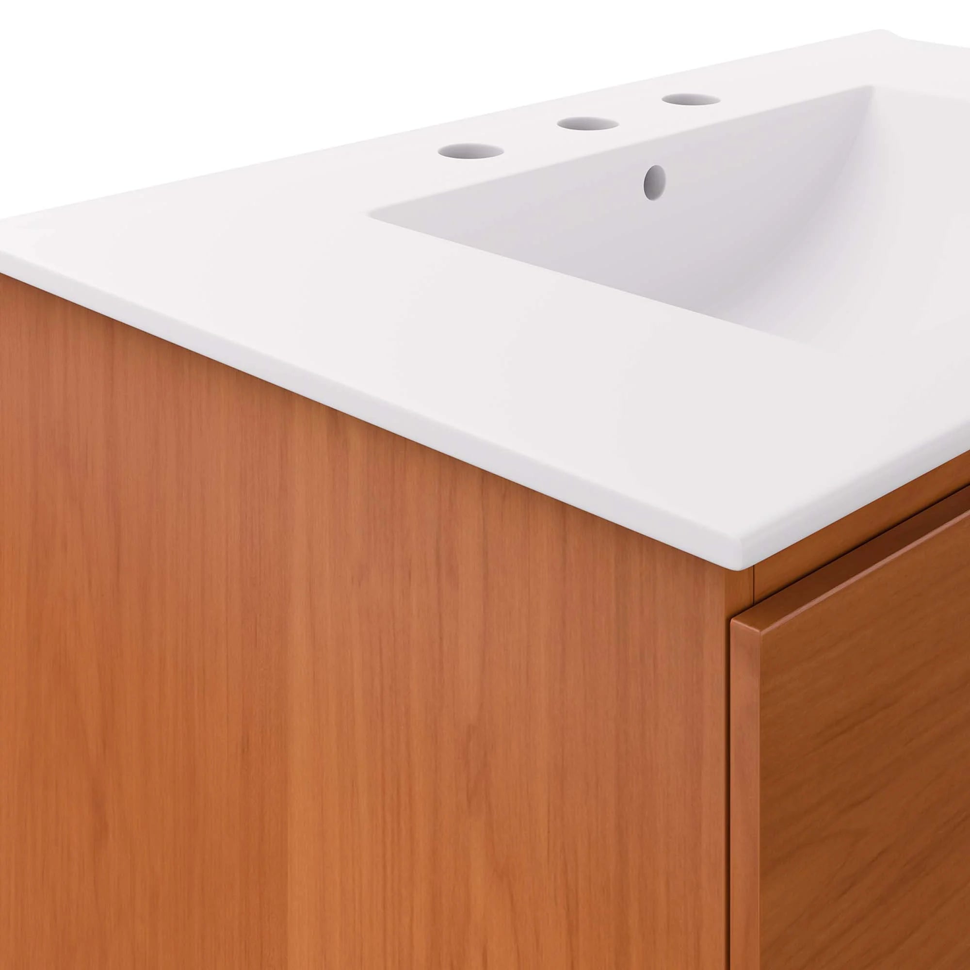 Scenic Wall-Mount Bathroom Vanity Basin Included