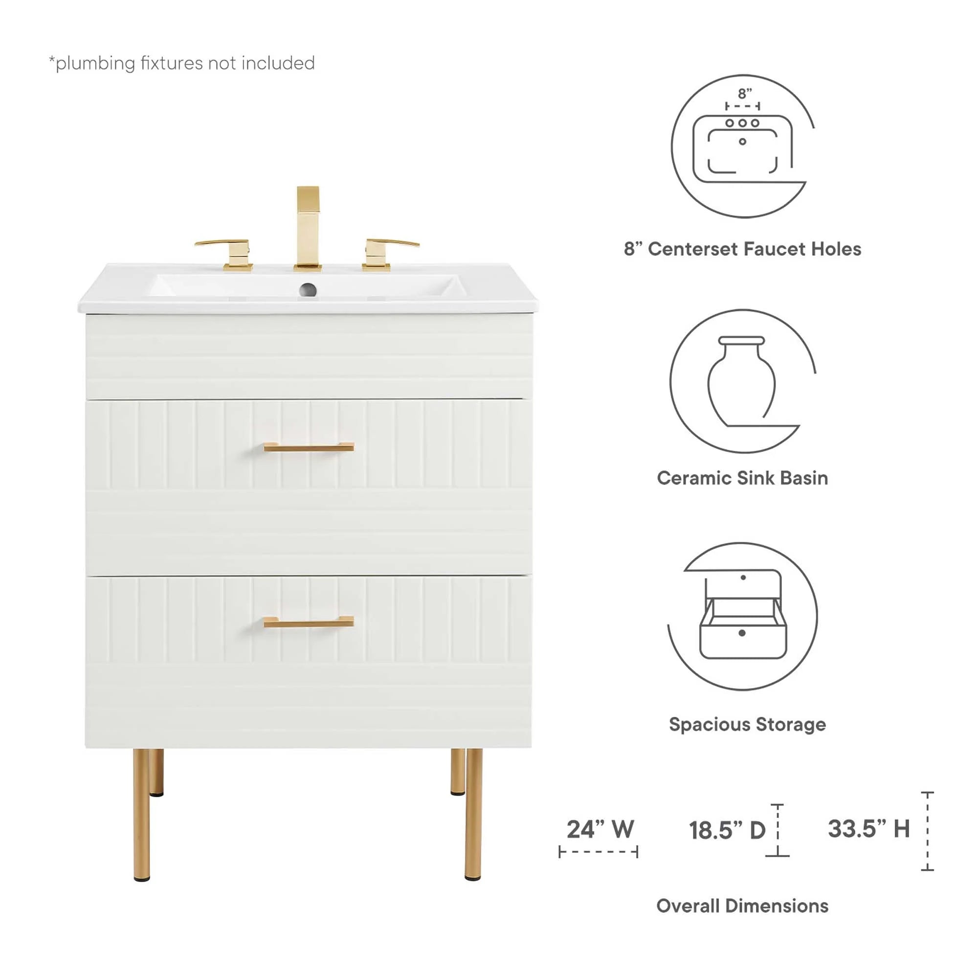 Meuble-lavabo de salle de bain Daybreak inclus