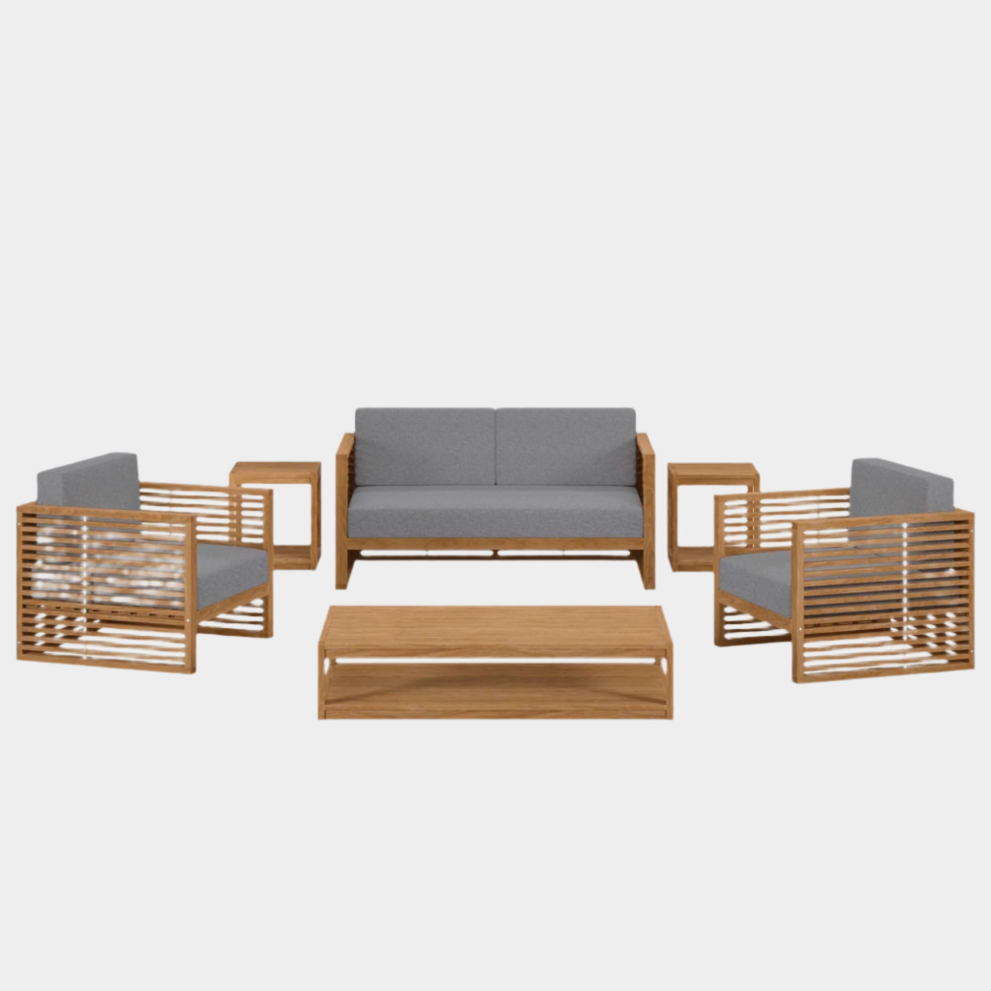 Carlsbad 6-Piece Teak Wood Outdoor Patio Set