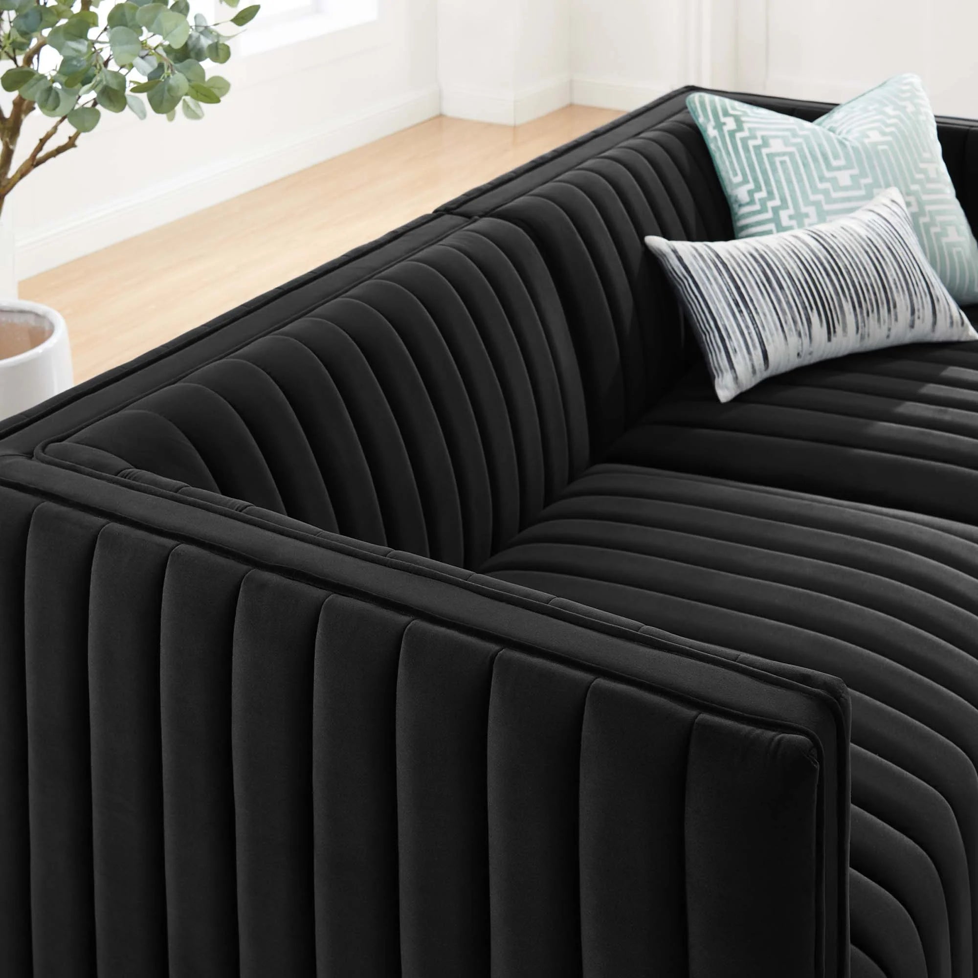 Chaise sans accoudoirs rembourrée en duvet Commix