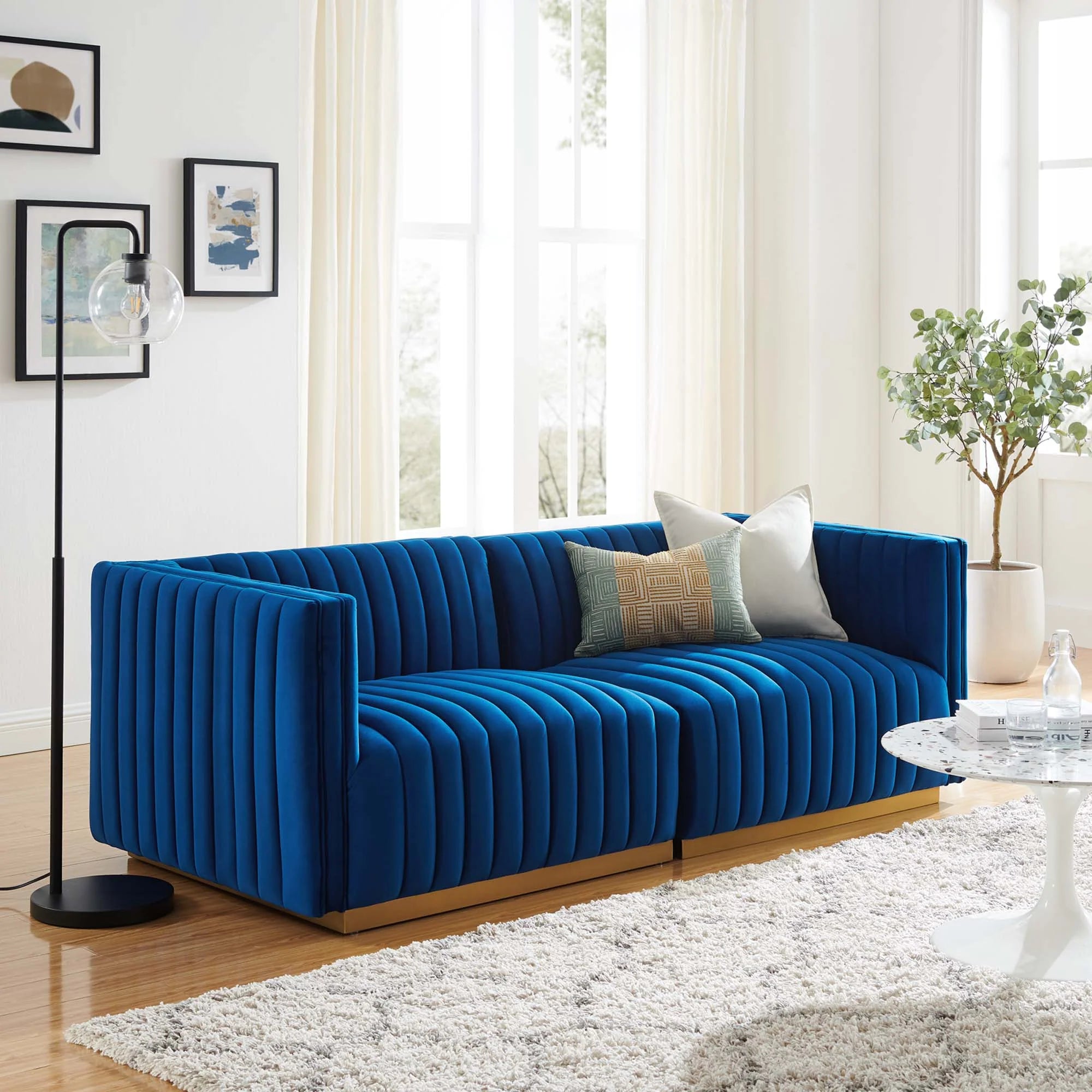 Chaise sans accoudoirs rembourrée en duvet Commix