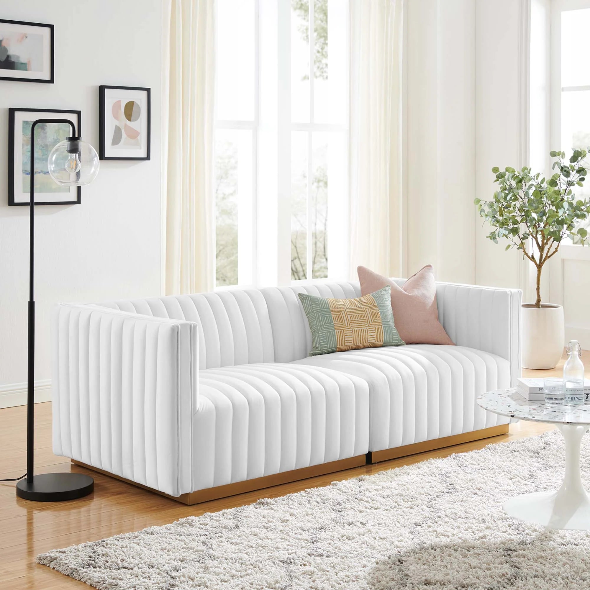 Chaise sans accoudoirs rembourrée en duvet Commix