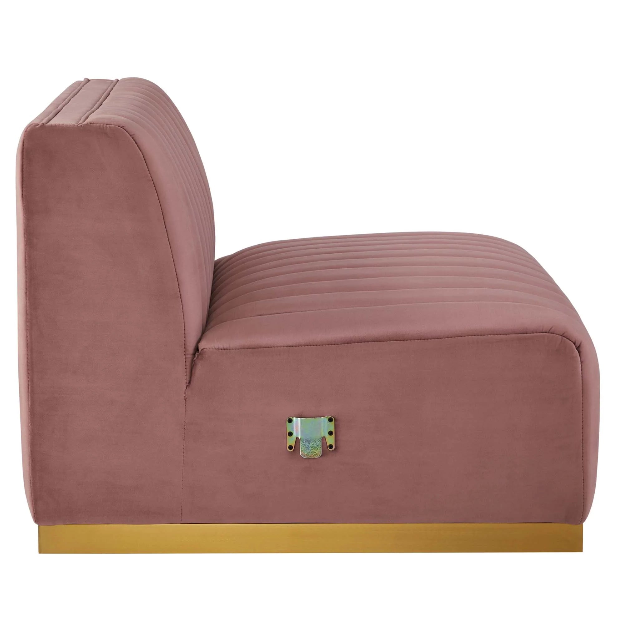 Chaise sans accoudoirs rembourrée en duvet Commix