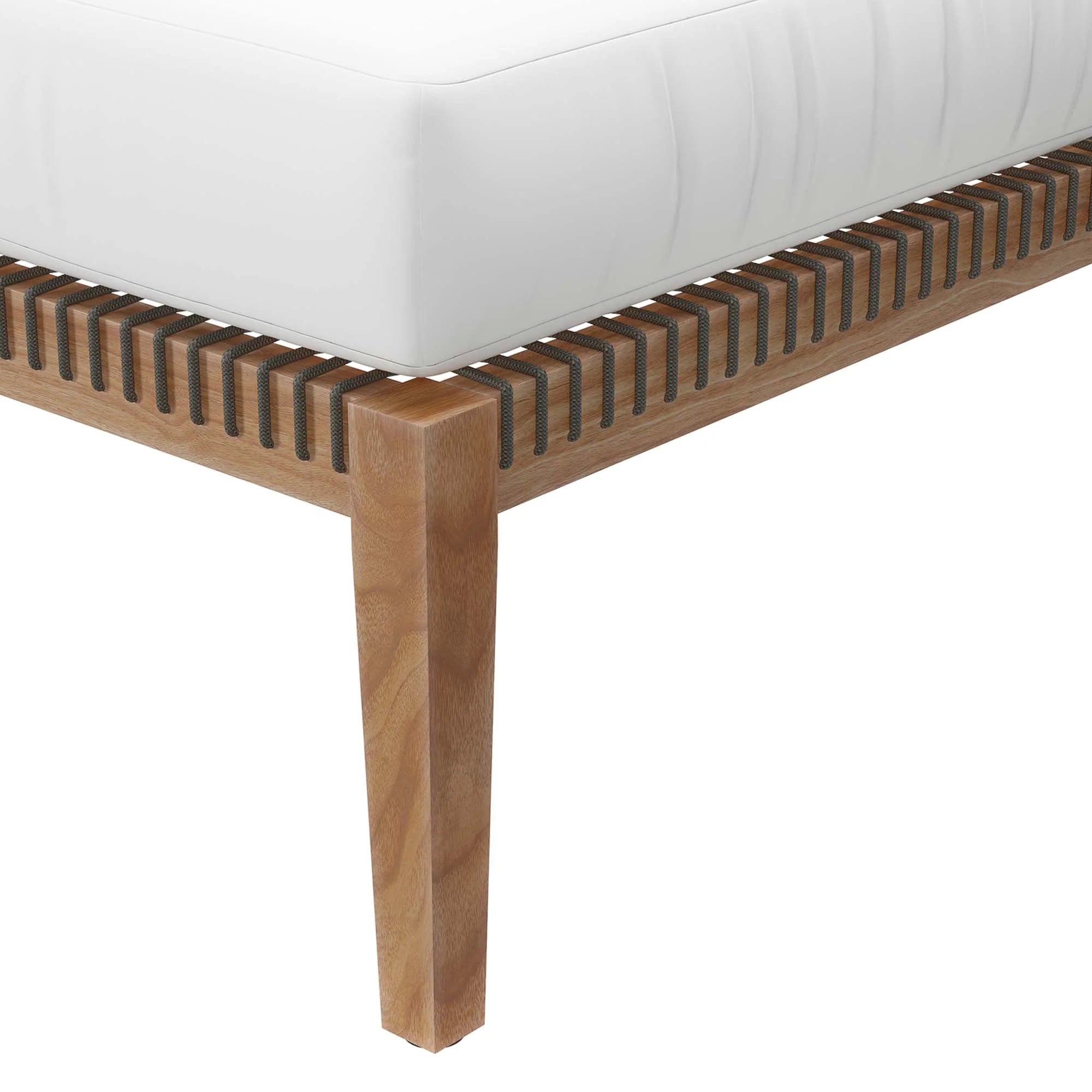 Clearwater Outdoor Patio Teak Wood Ottoman