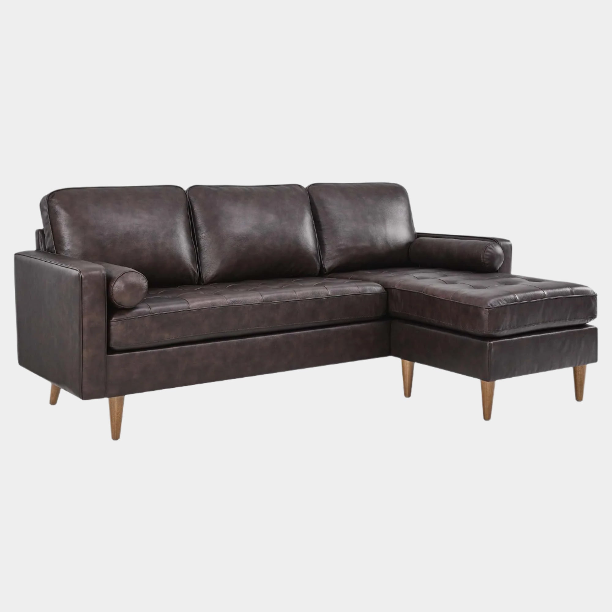 Valour Leather Apartment Sectional Sofa