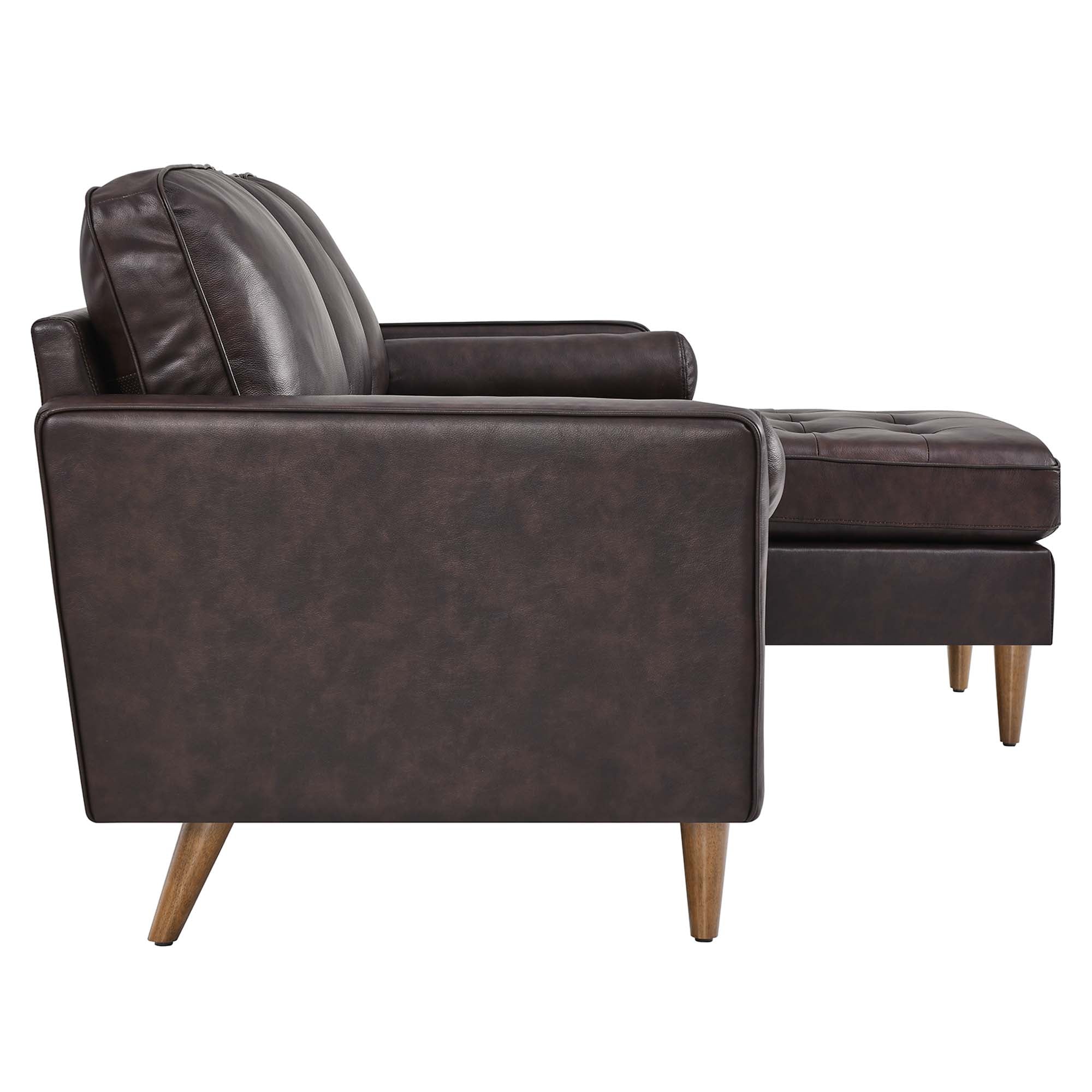 Valour Leather Apartment Sectional Sofa