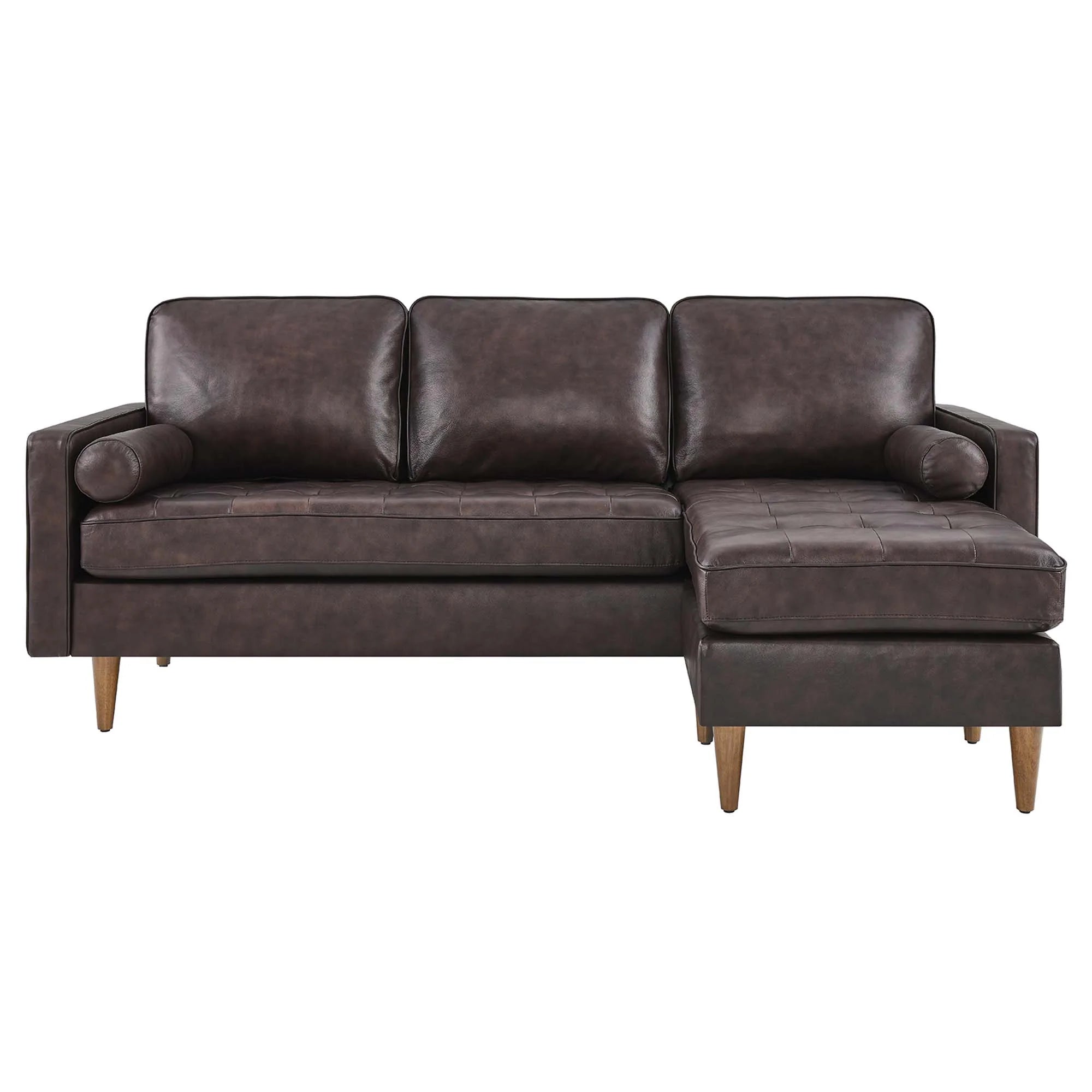 Valour Leather Apartment Sectional Sofa