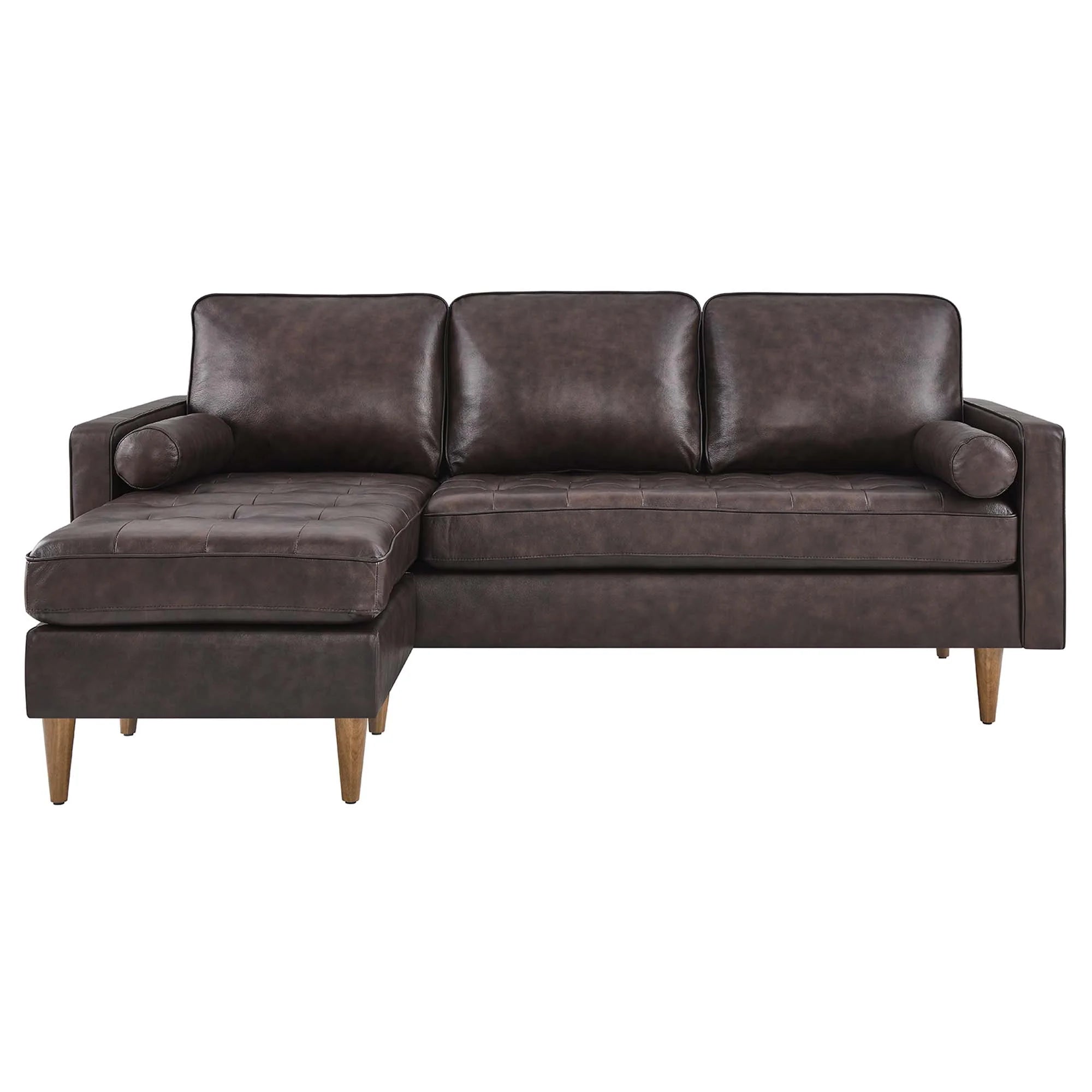 Valour Leather Apartment Sectional Sofa