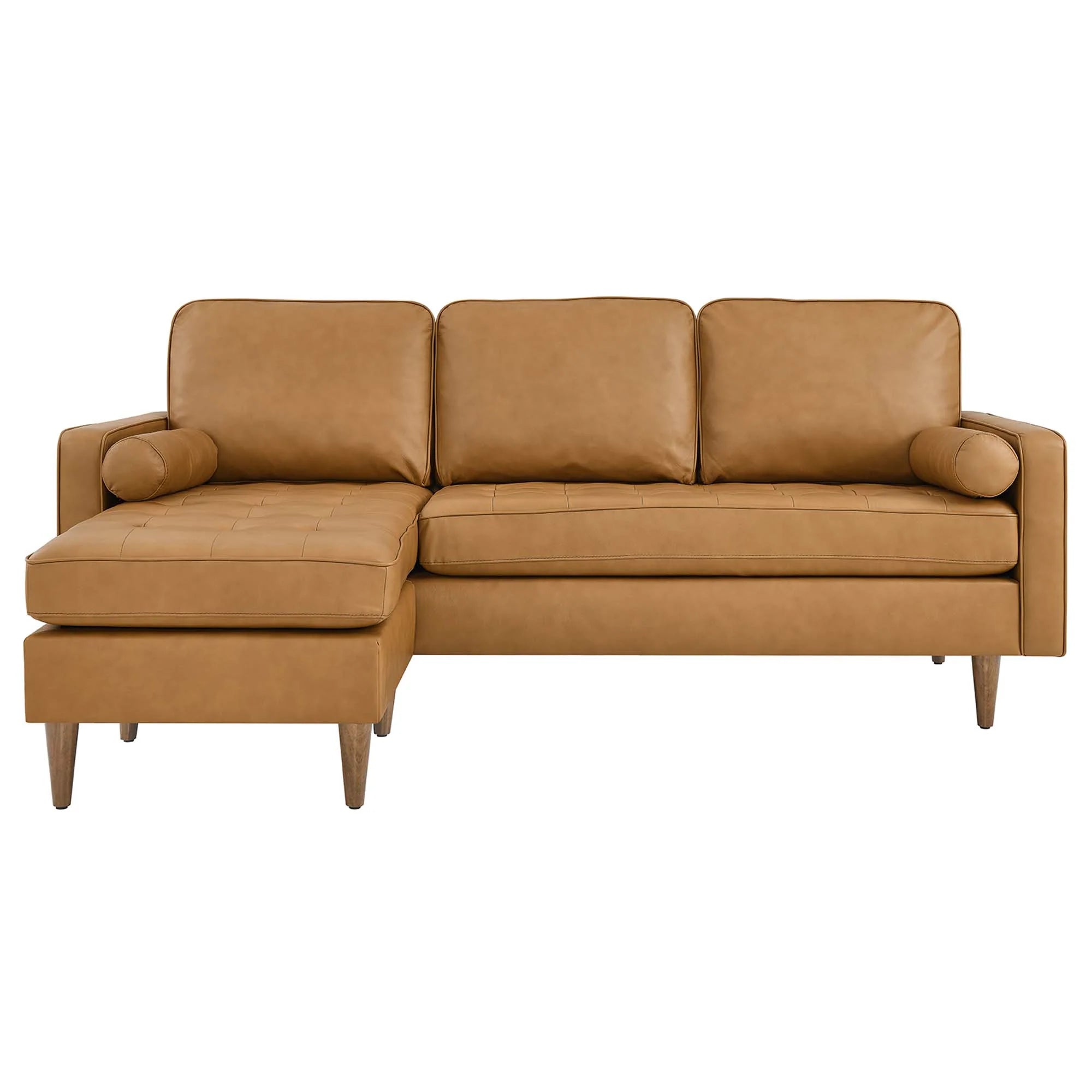 Valour Leather Apartment Sectional Sofa