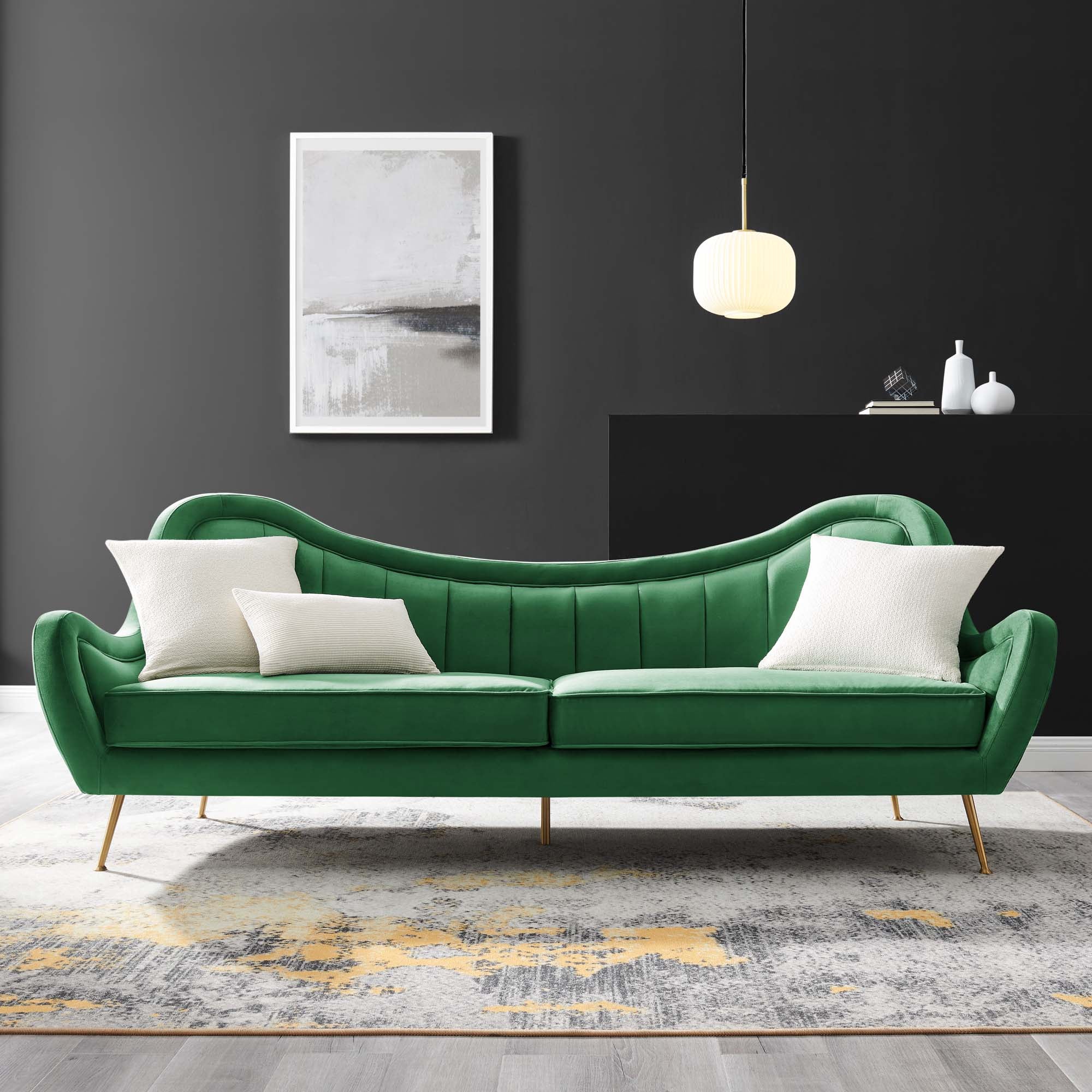 Cheshire Channel Tufted Performance Velvet Sofa