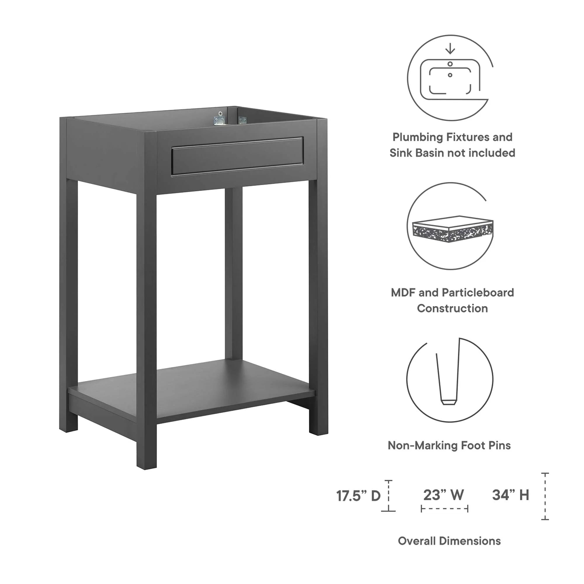 Meuble-lavabo de salle de bain Altura Lavabo non inclus