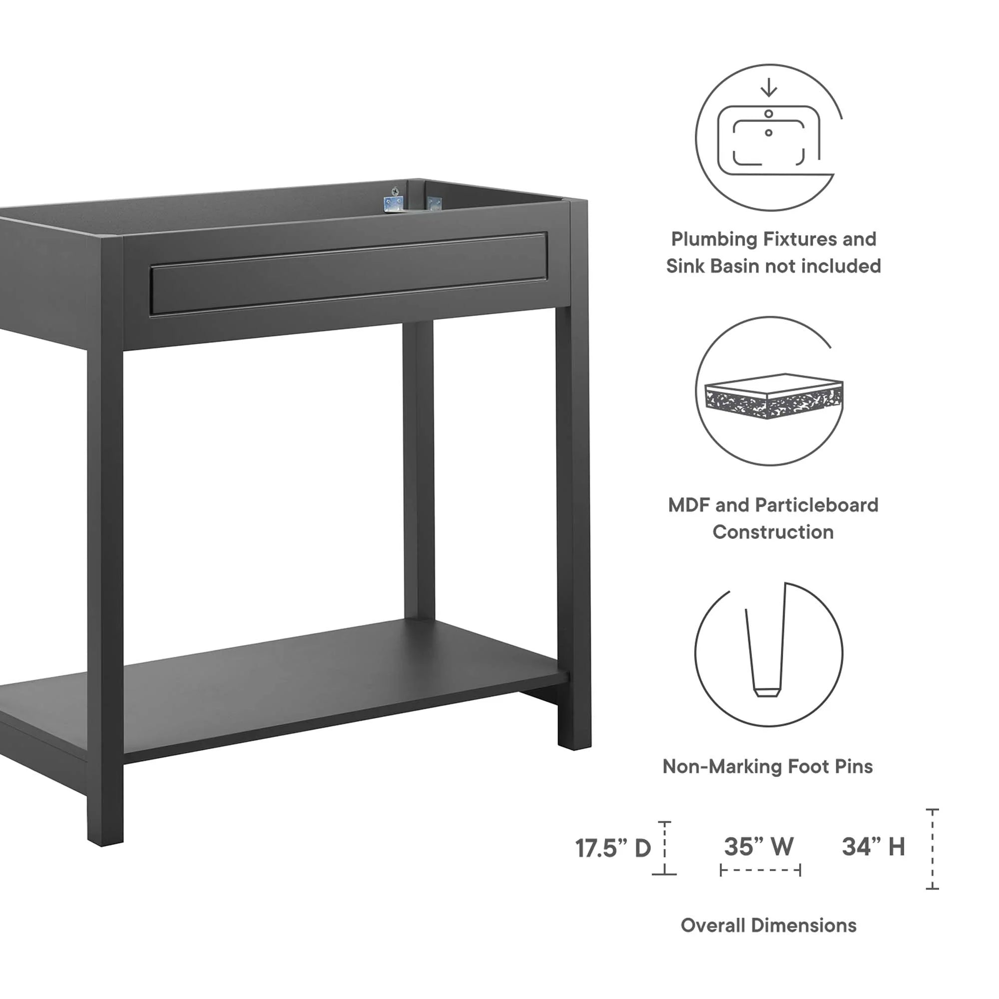 Altura Bathroom Cabinet Basin Not Included