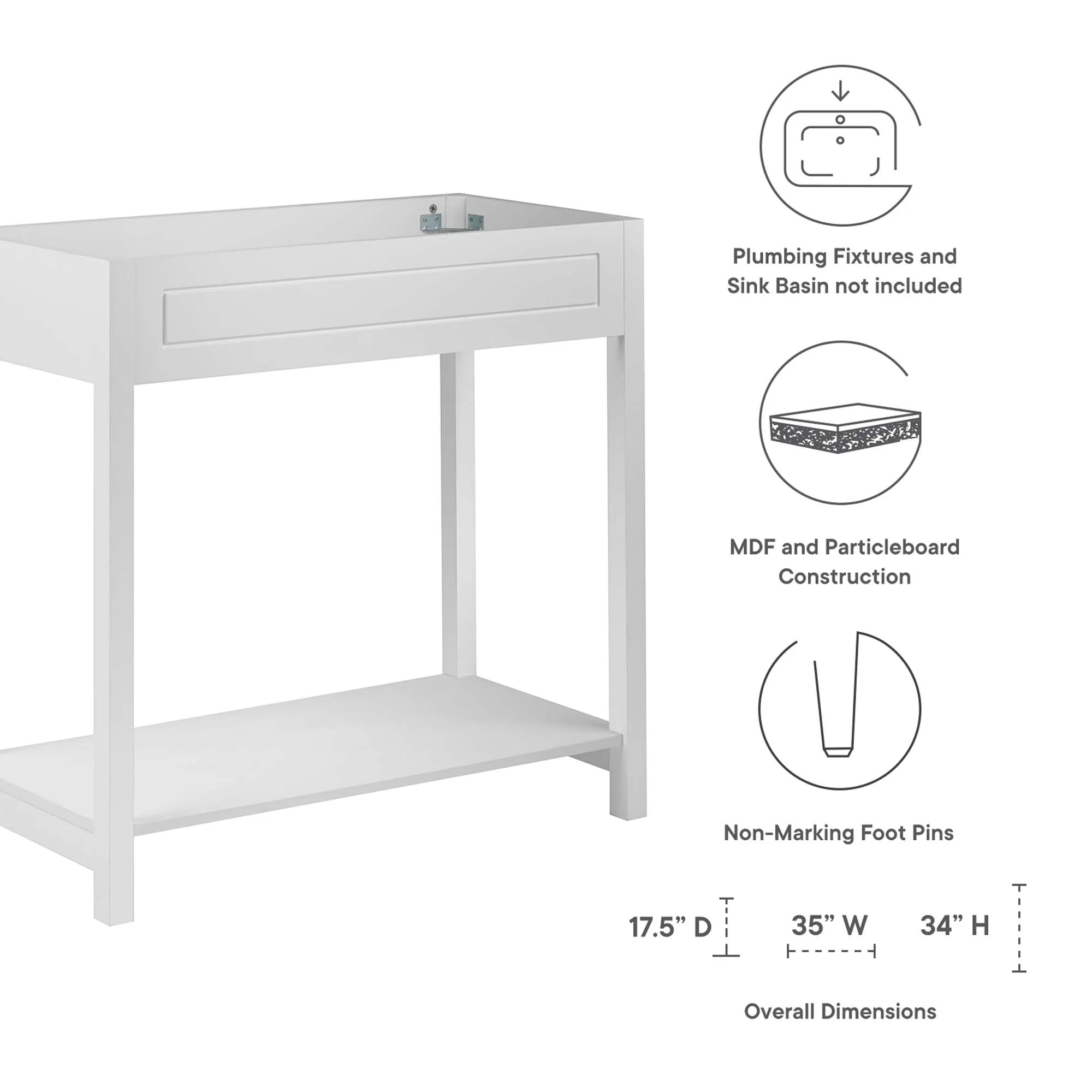 Altura Bathroom Vanity Cabinet Basin Not Included