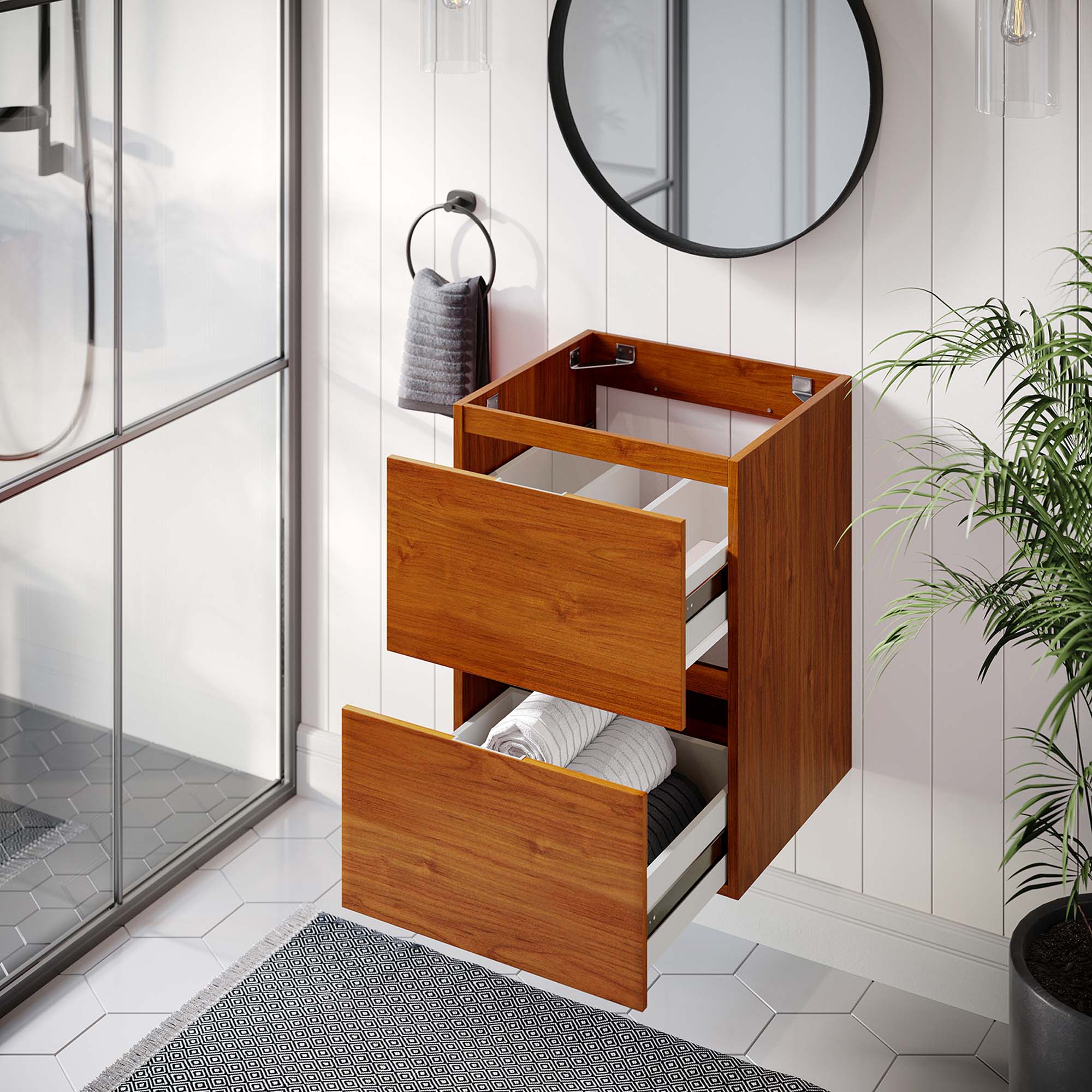 Scenic Wall-Mount Bathroom Cabinet Basin Not Included