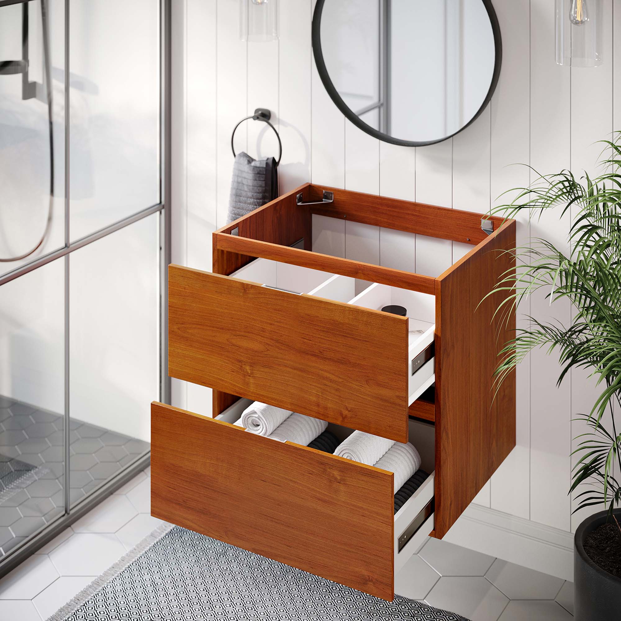 Scenic Wall-Mount Bathroom Vanity Cabinet Basin Not Included