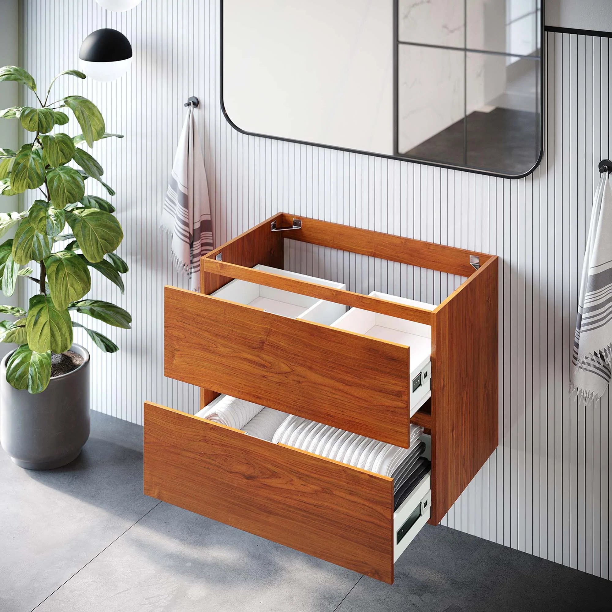 Scenic Wall-Mount Bathroom Vanity Cabinet Basin Not Included