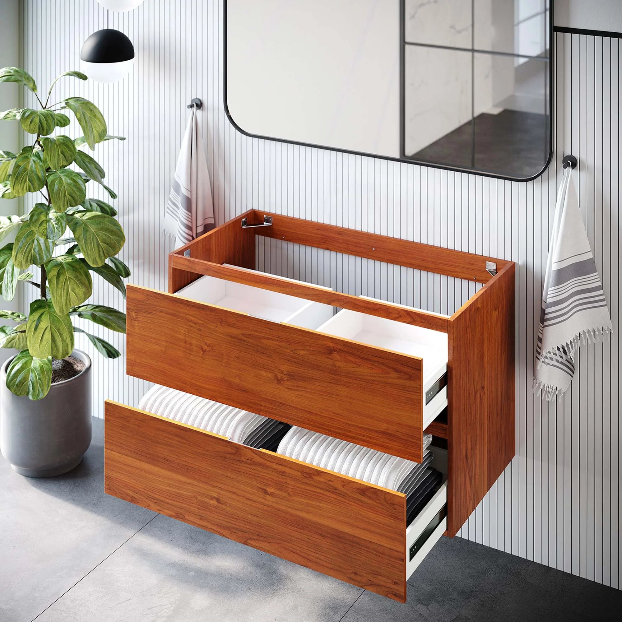 Scenic Wall-Mount Bathroom Cabinet Basin Not Included