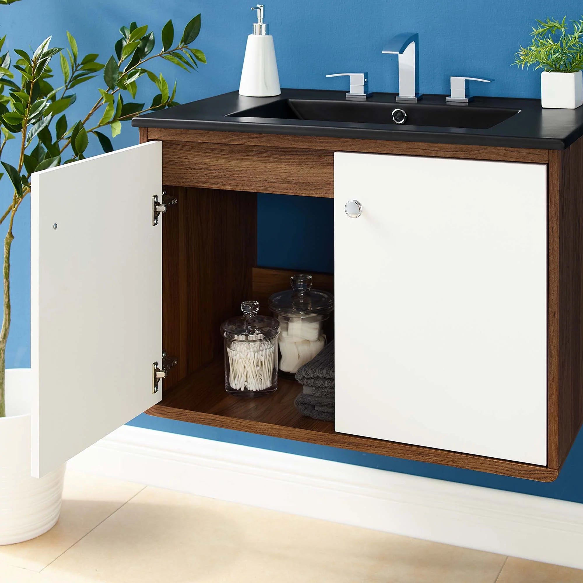 Transmit Wall-Mount Bathroom Vanity Basin Included