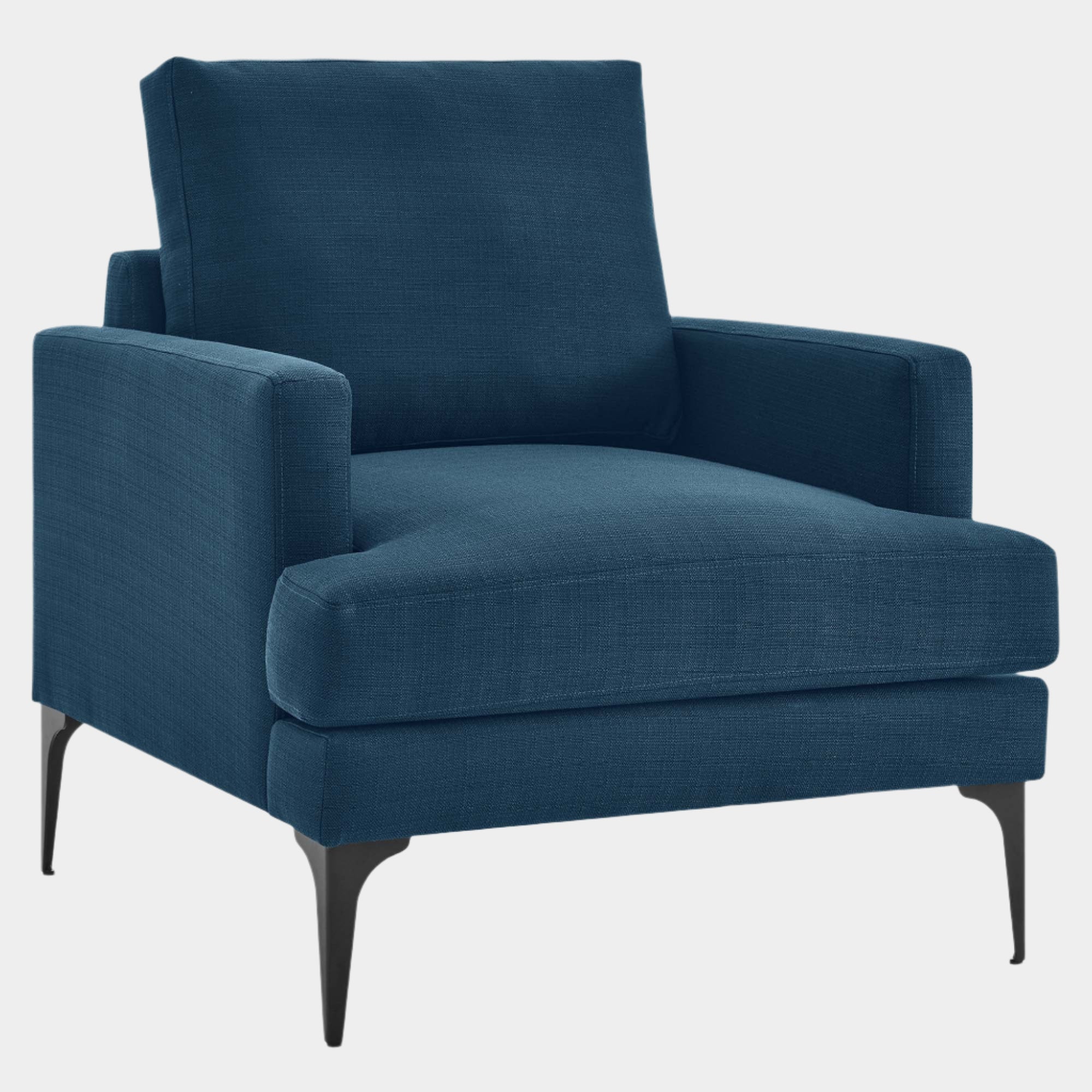 Fauteuil en tissu rembourré Evermore