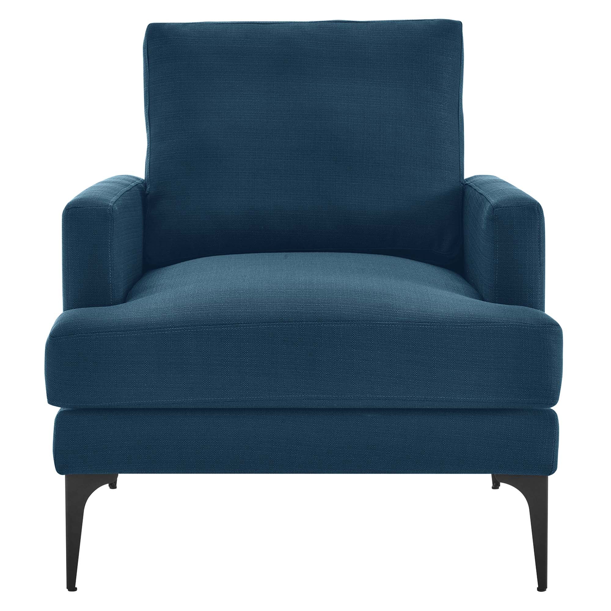 Fauteuil en tissu rembourré Evermore