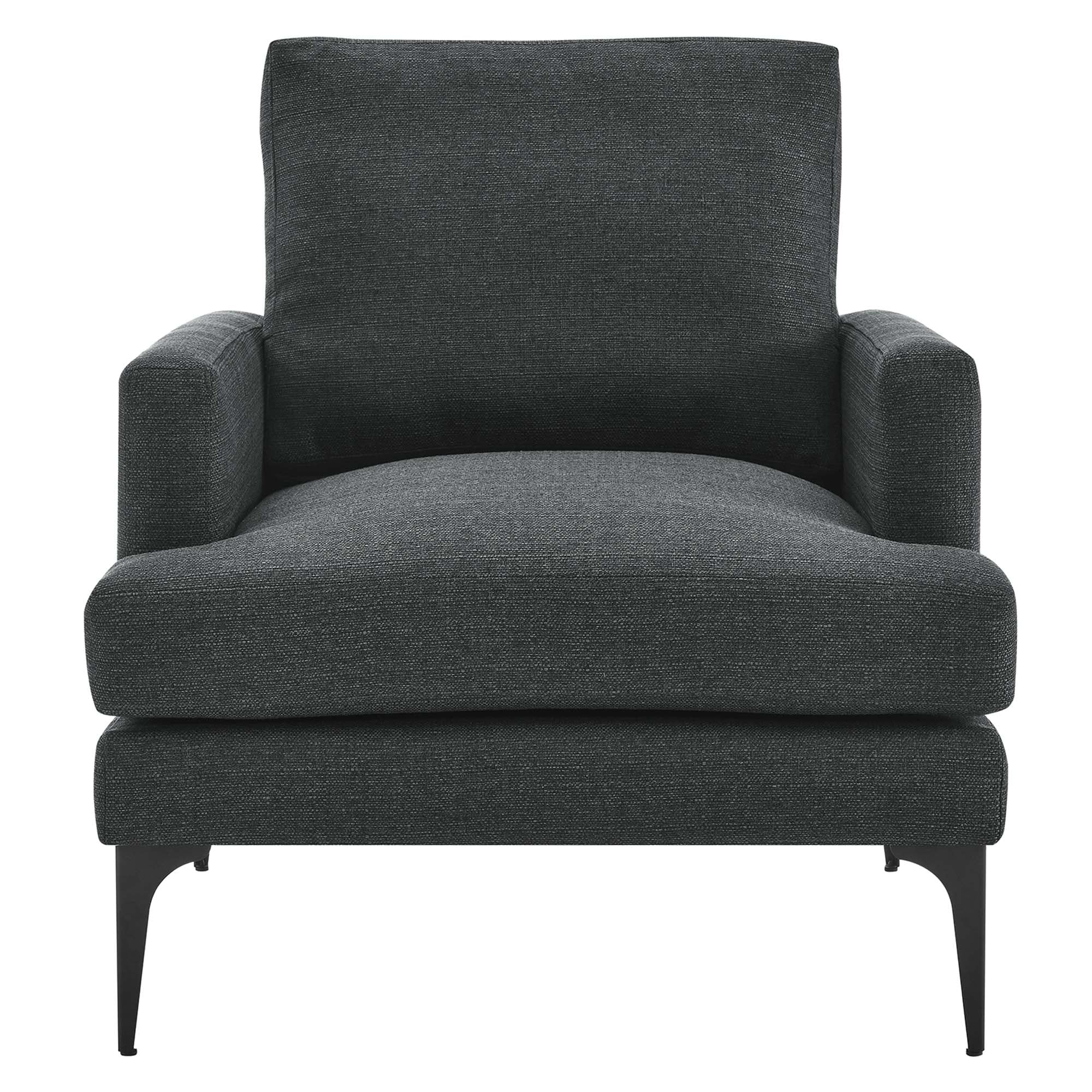 Fauteuil en tissu rembourré Evermore