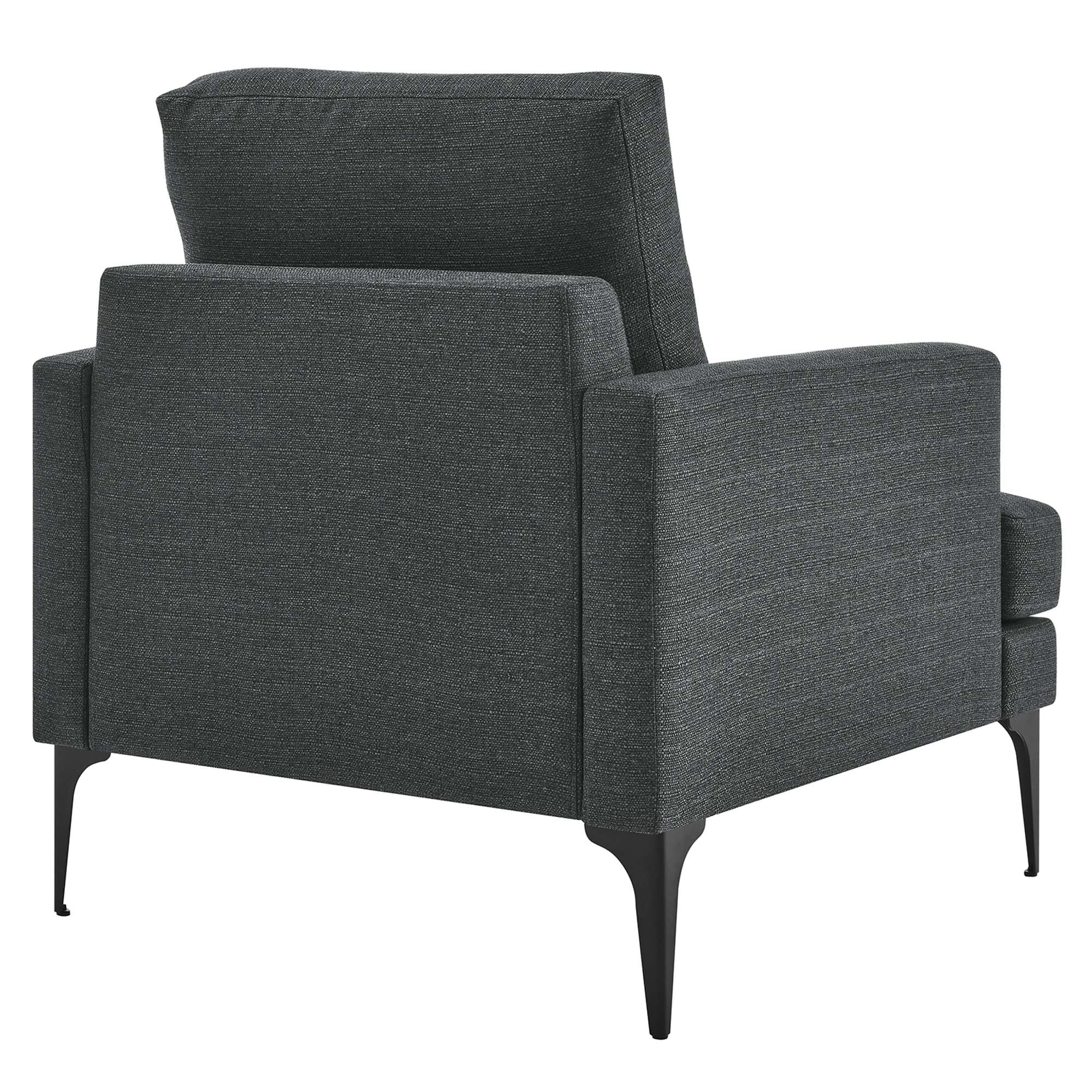 Fauteuil en tissu rembourré Evermore