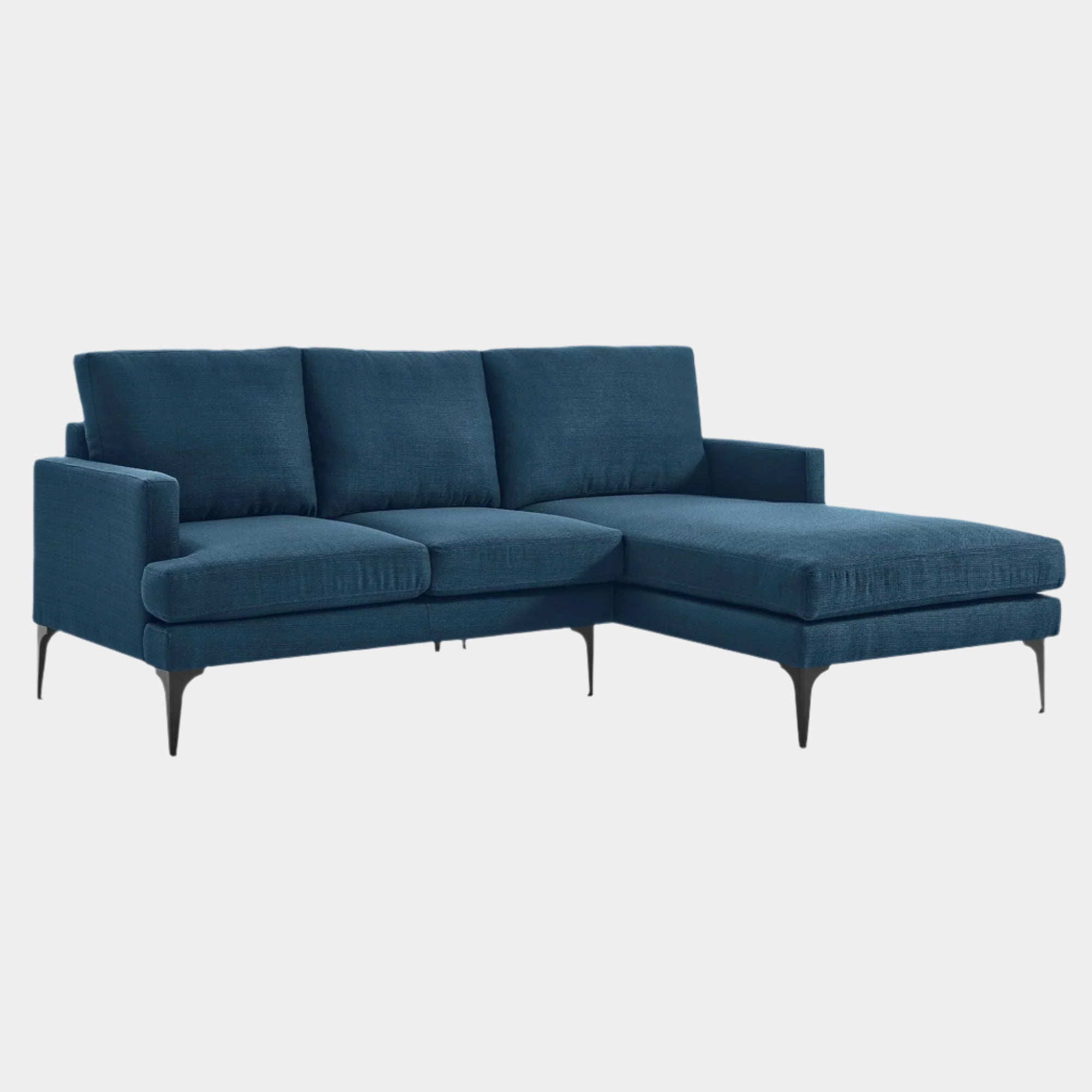 Evermore Right-Facing Upholstered Fabric Sectional Sofa