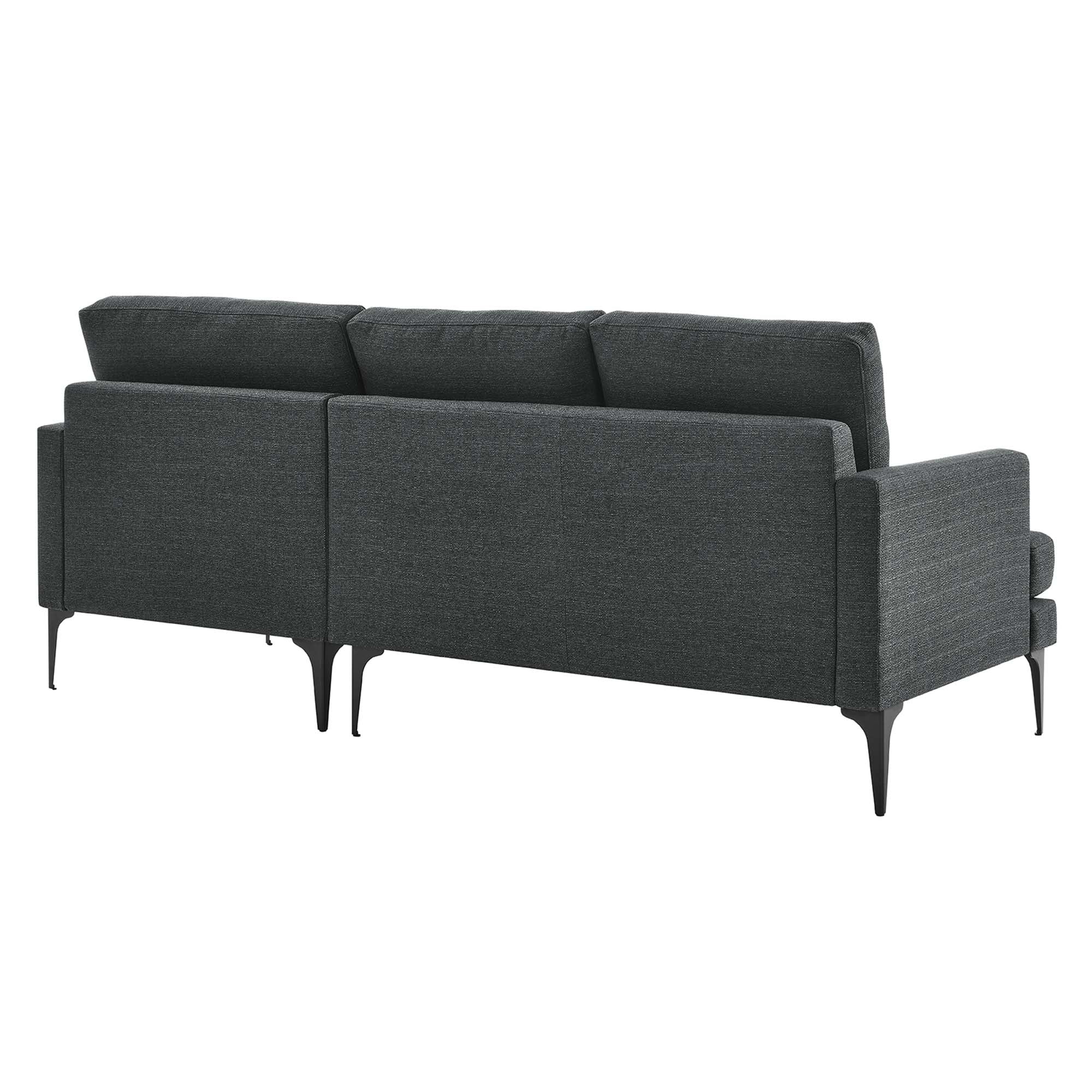 Evermore Right-Facing Upholstered Fabric Sectional Sofa