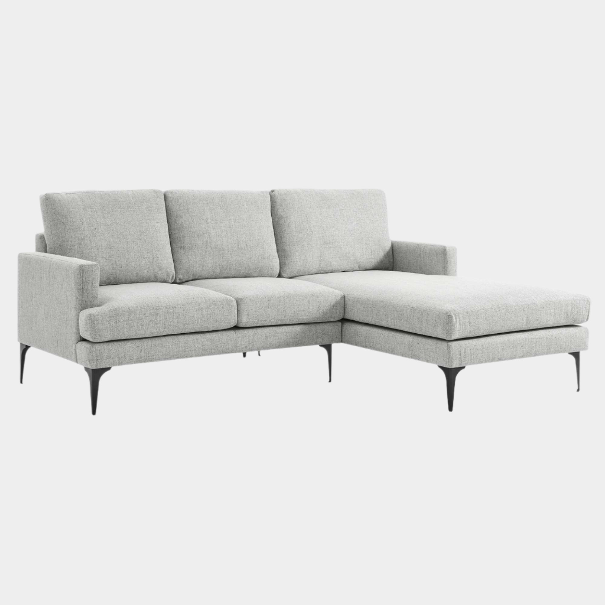 Evermore Right-Facing Upholstered Fabric Sectional Sofa