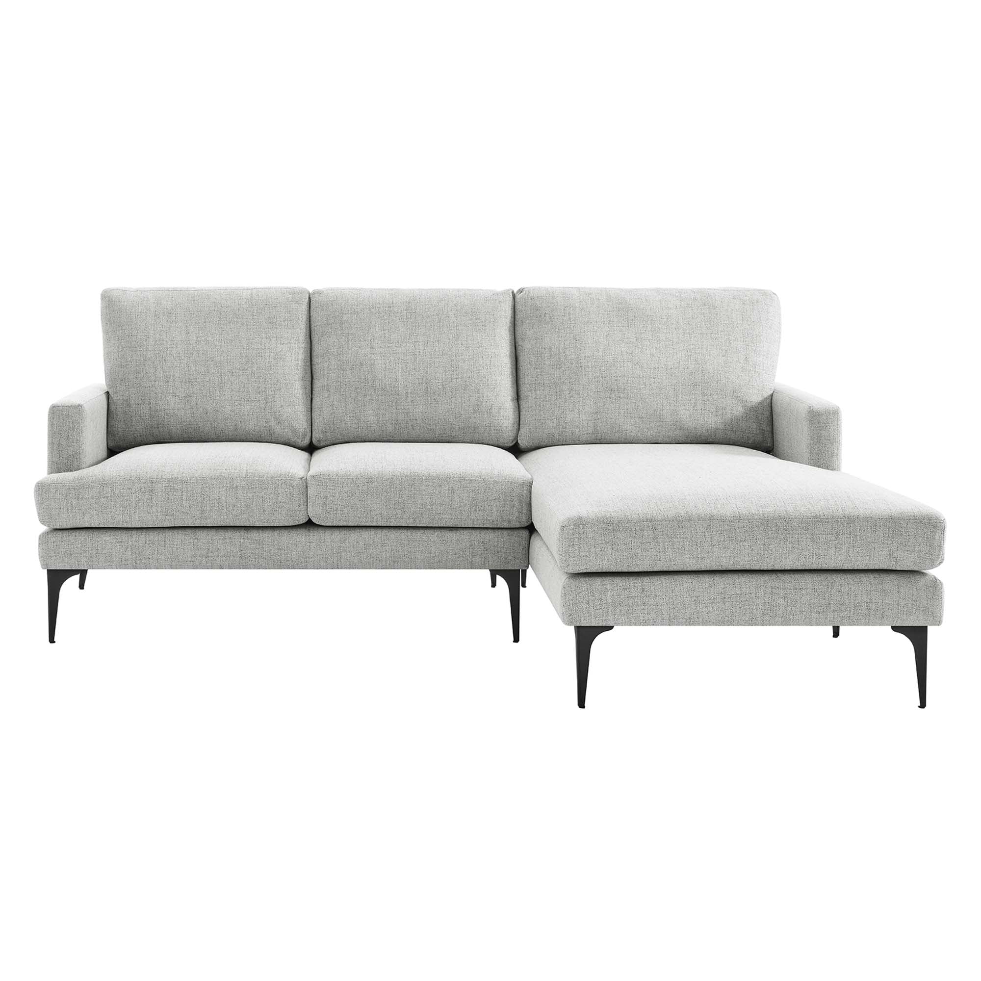 Evermore Right-Facing Upholstered Fabric Sectional Sofa