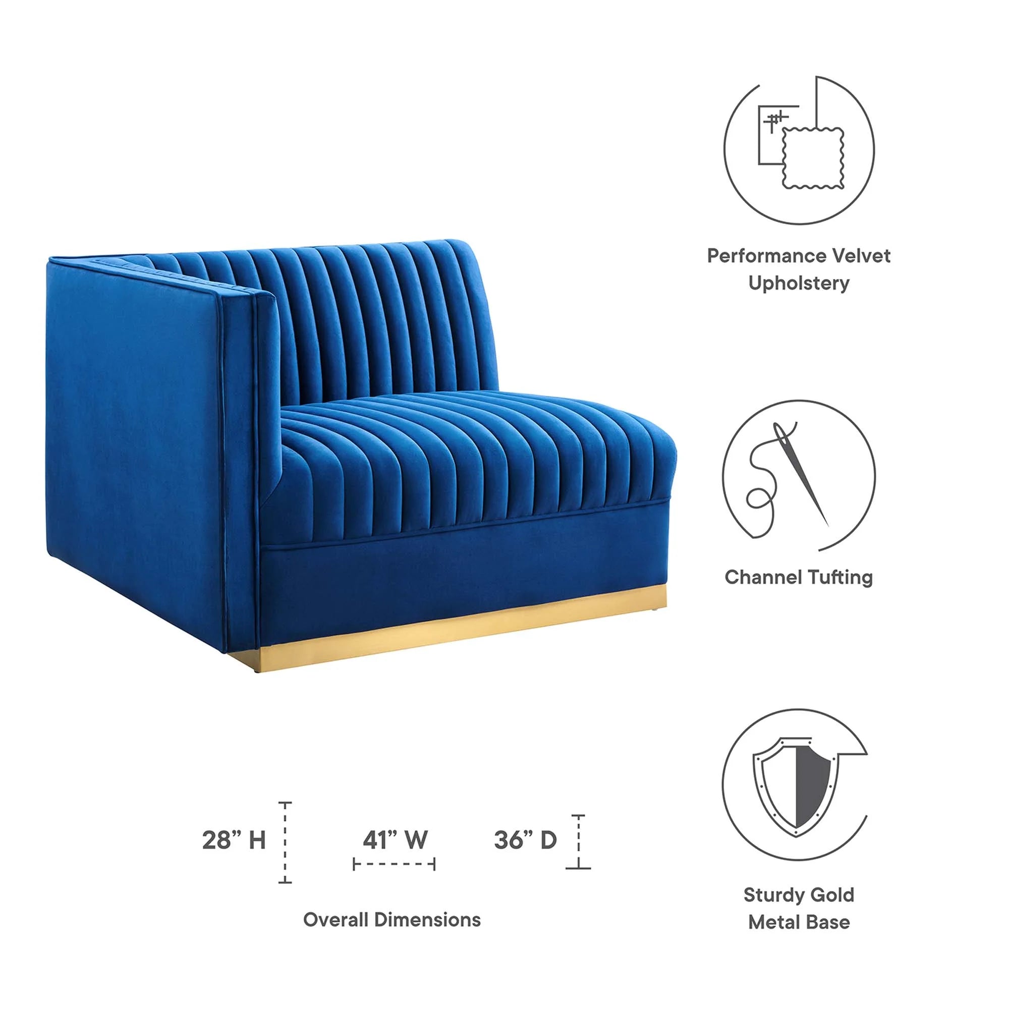 Chaise sans accoudoirs rembourrée en duvet Commix