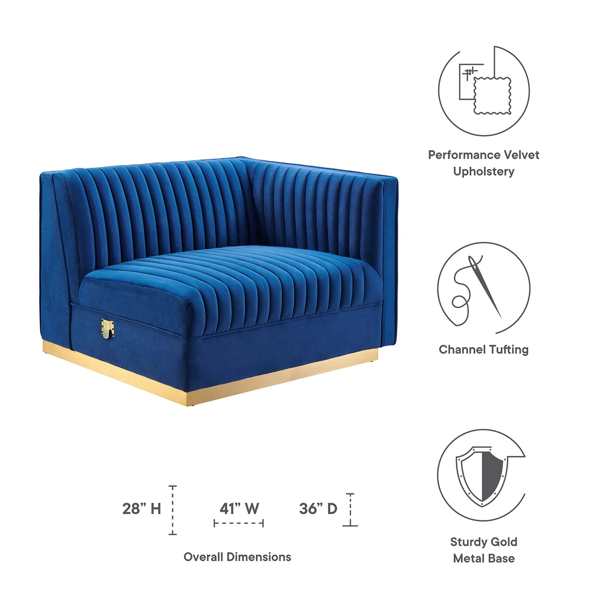 Chaise sans accoudoirs rembourrée en duvet Commix