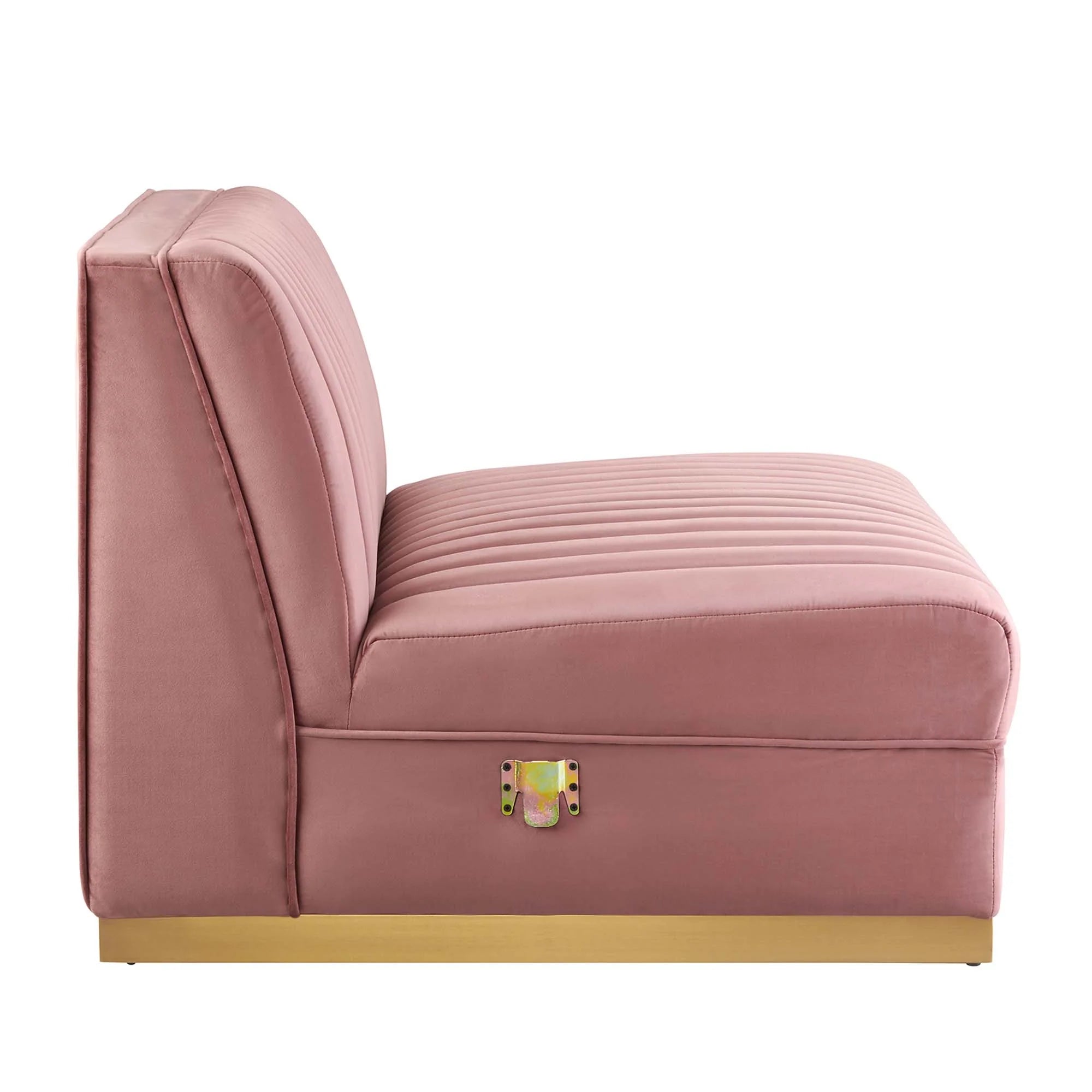 Chaise sans accoudoirs rembourrée en duvet Commix