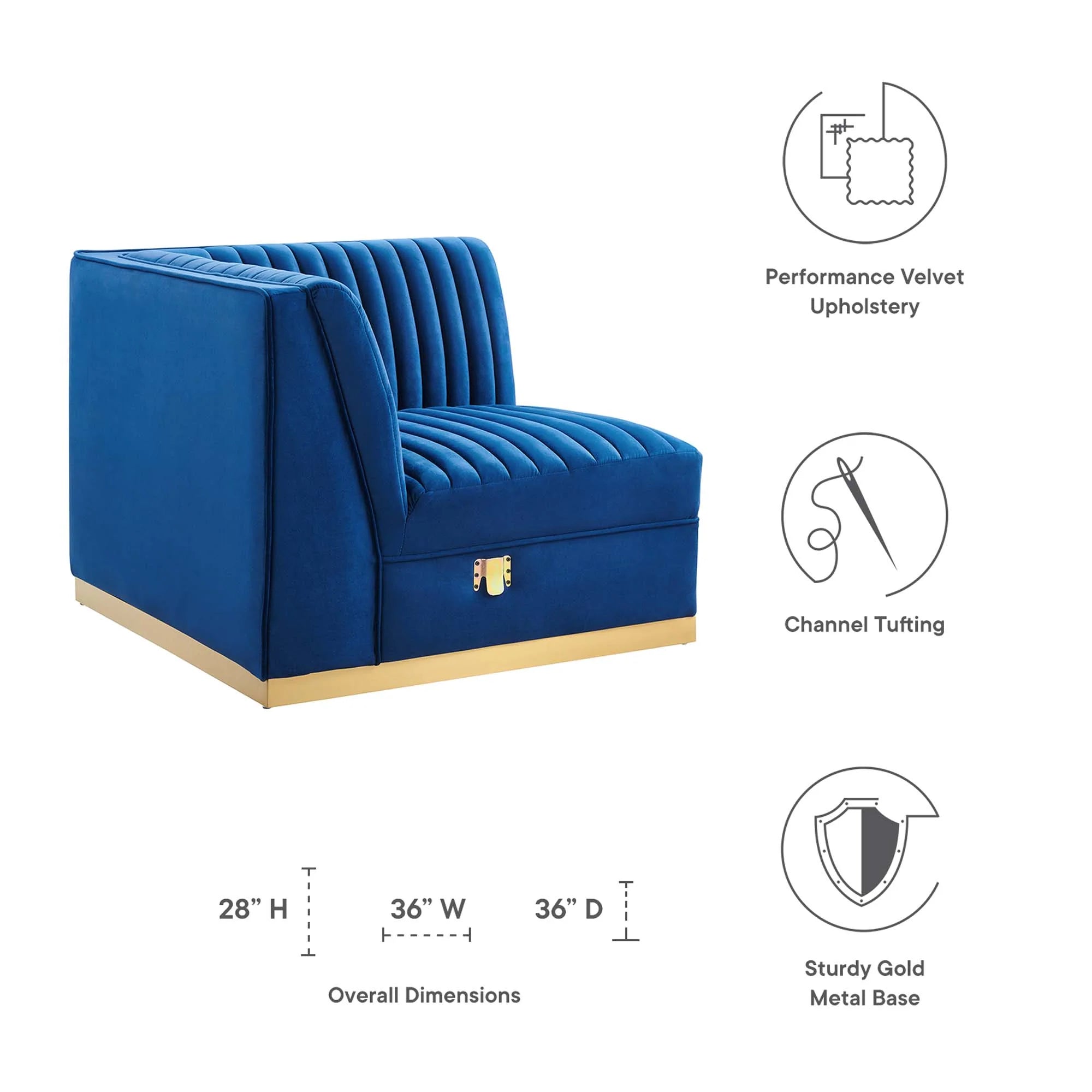 Chaise sans accoudoirs rembourrée en duvet Commix