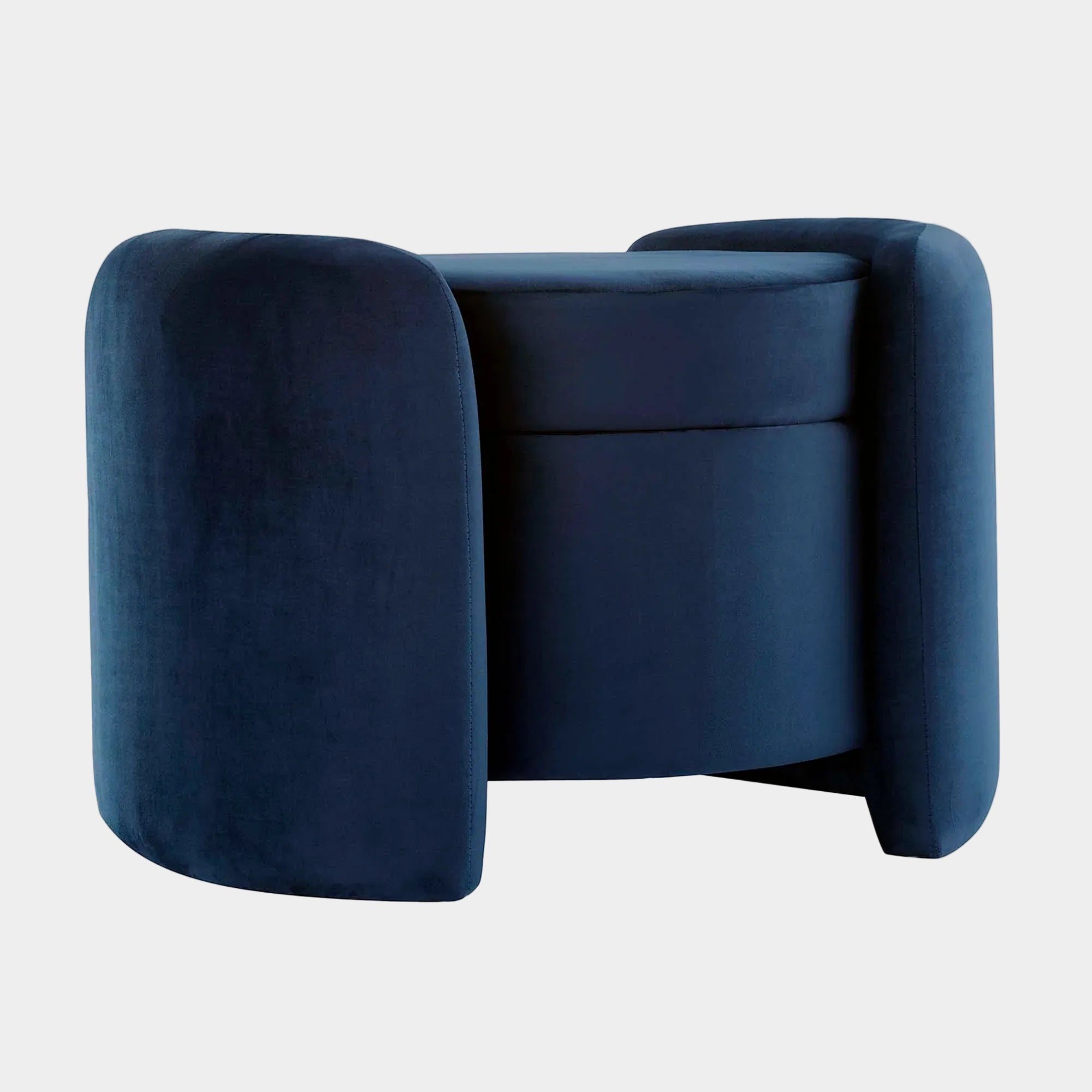 Chaise sans accoudoirs rembourrée en duvet Commix